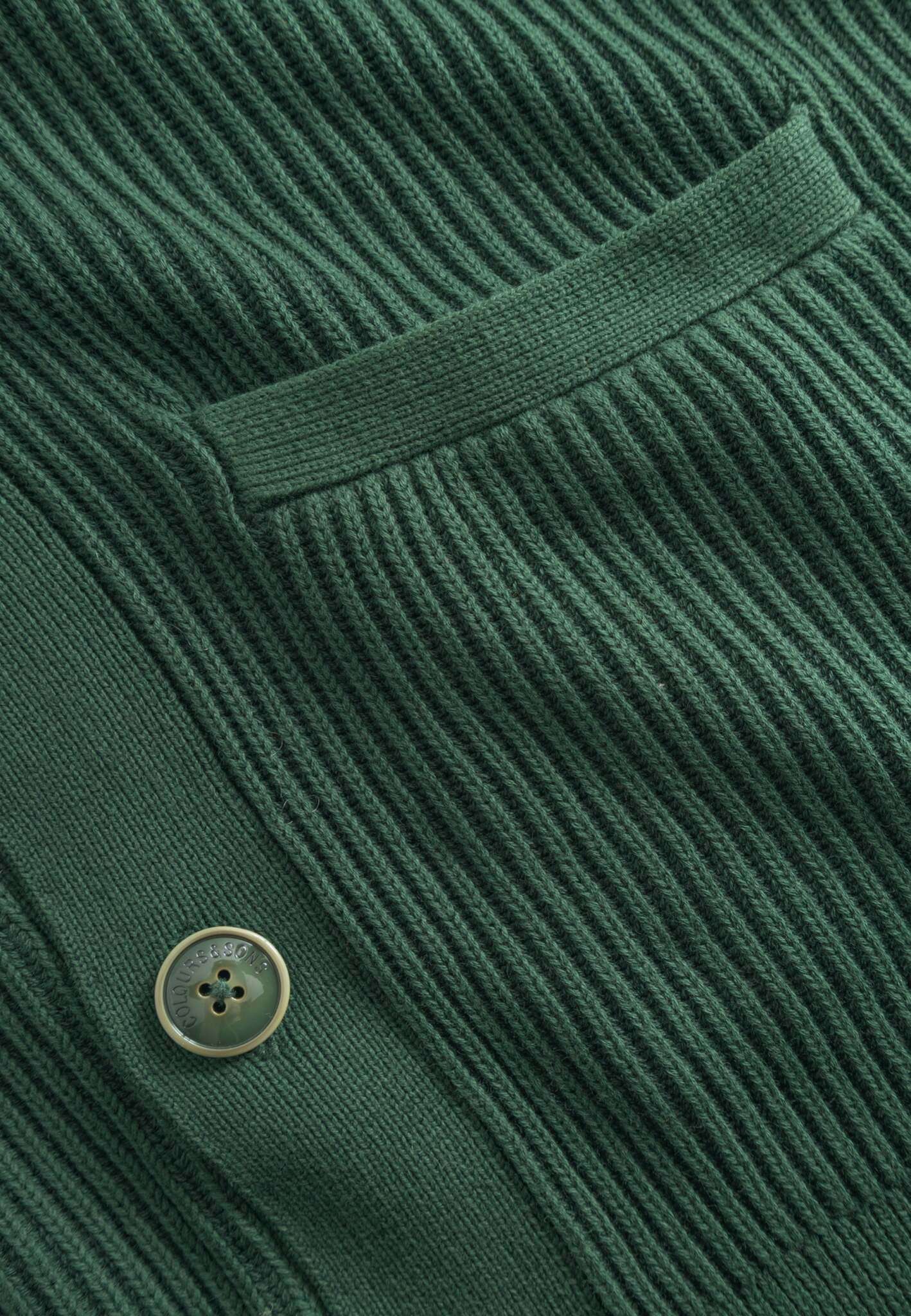 Cardigan-Rib Washed in Pine Pullover Colours and Sons