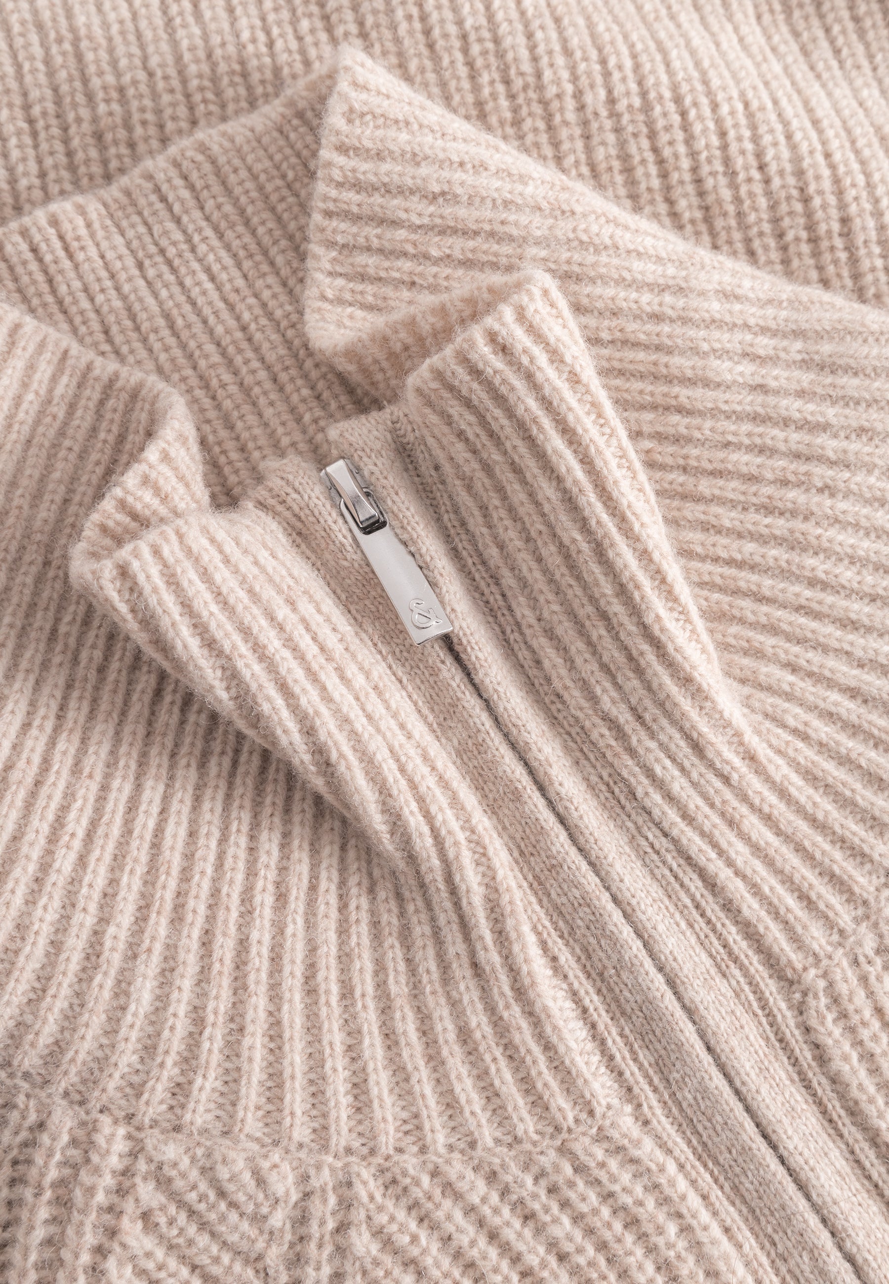 Half-Zip Lambswool in Peanut Pullover Colours and Sons