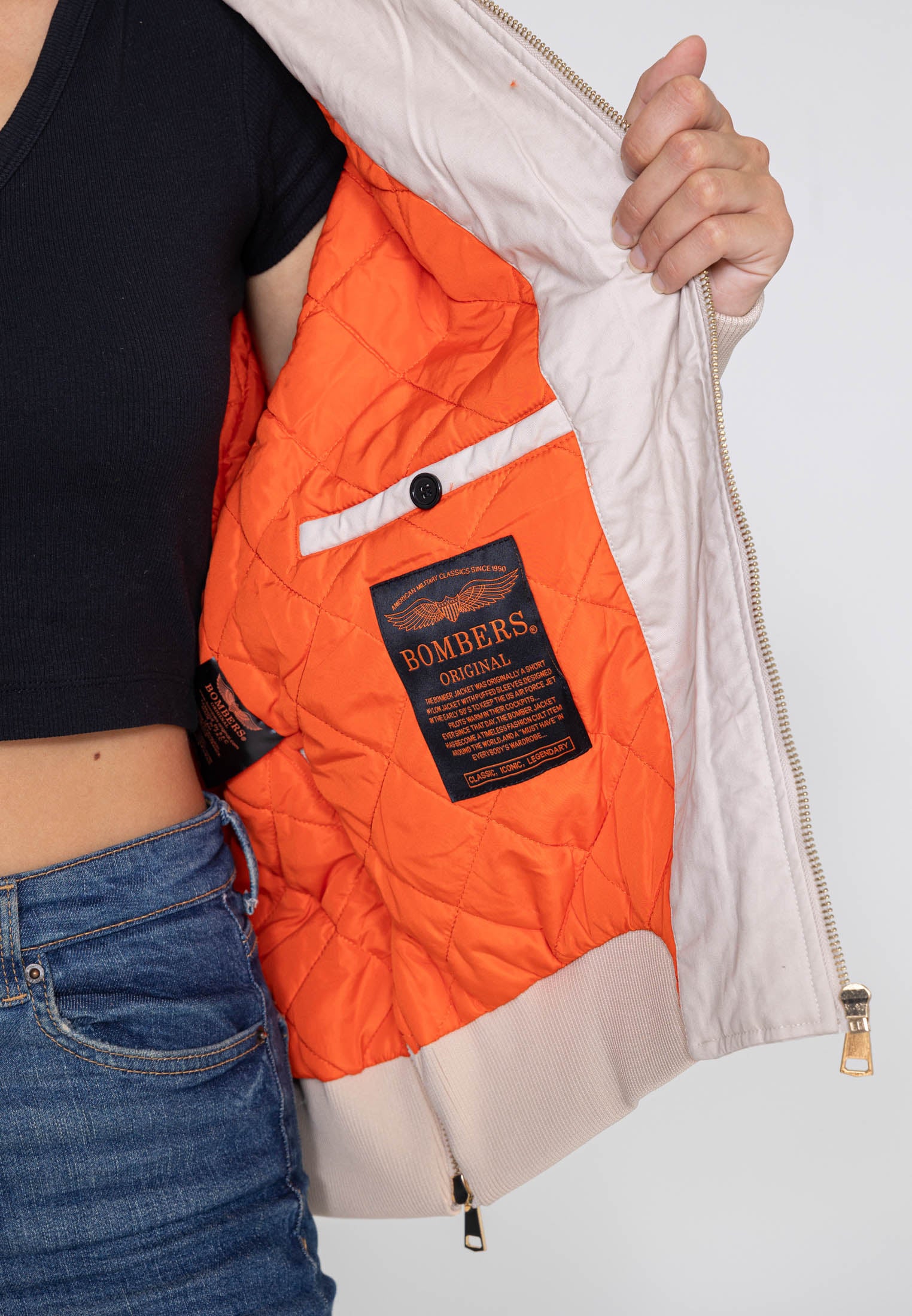 Ada W bomber jacket in Cream Jackets Bombers Original