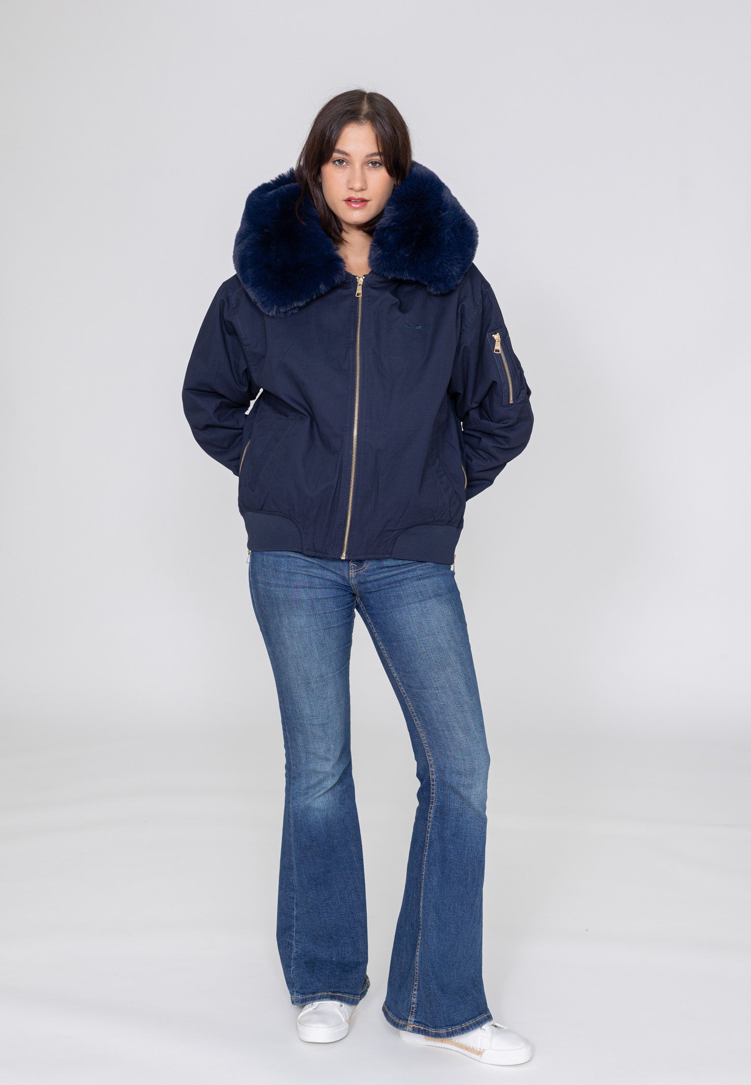 Ada W bomber jacket in Navy Jackets Bombers Original