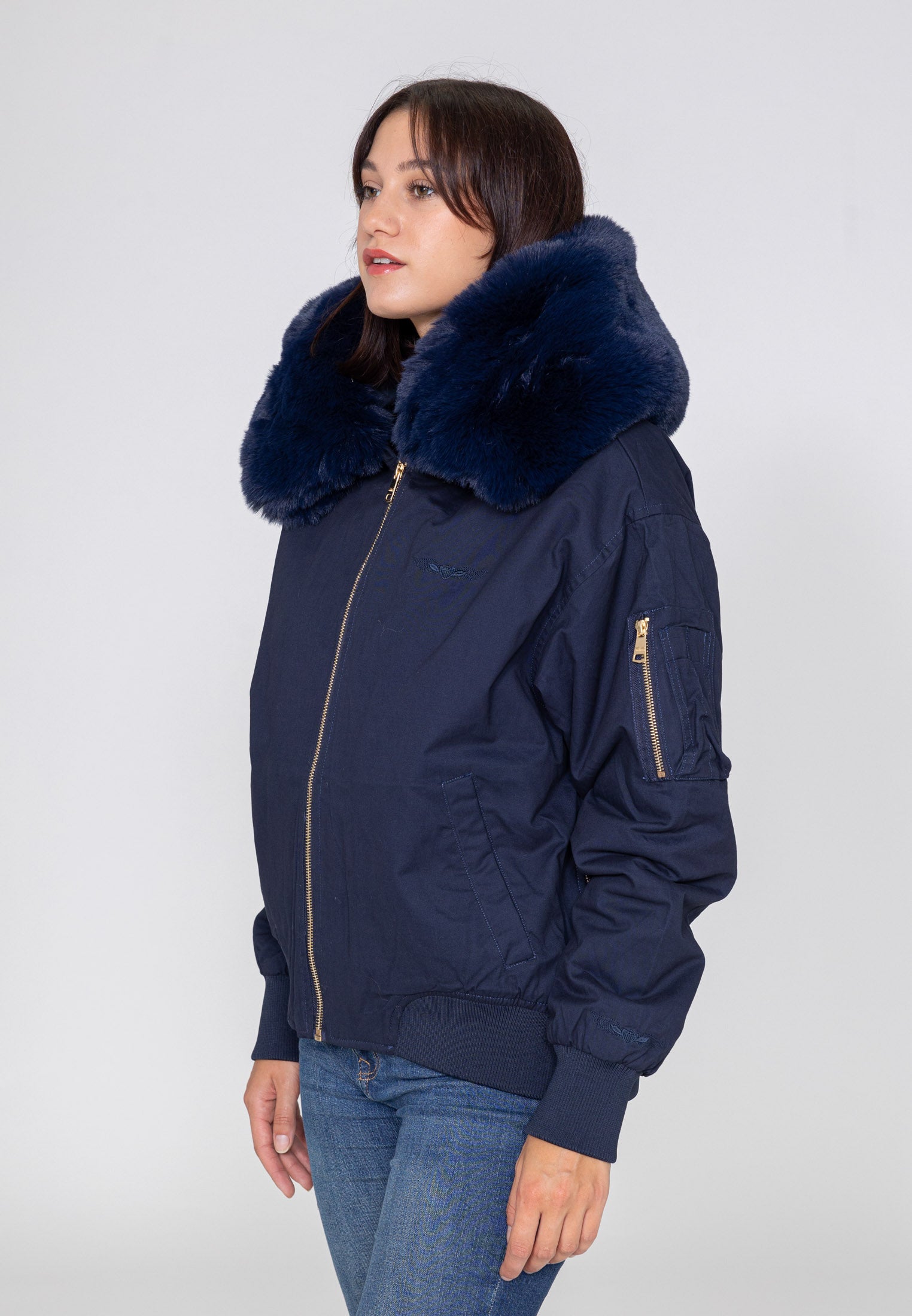Ada W bomber jacket in Navy Jackets Bombers Original