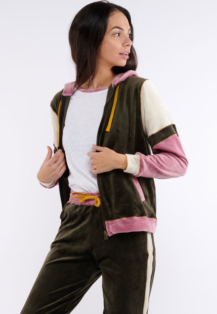 AIDEN-WILDLAKE sweat jacket in khaki Sweat jackets Banana Moon