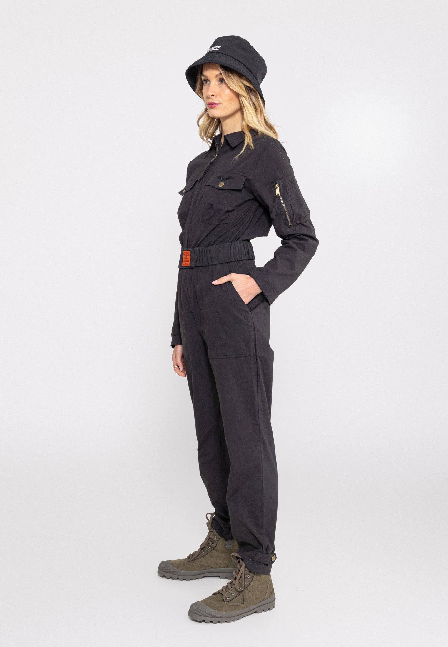 All Over Jumpsuit in Black Jumpsuit Bombers Original