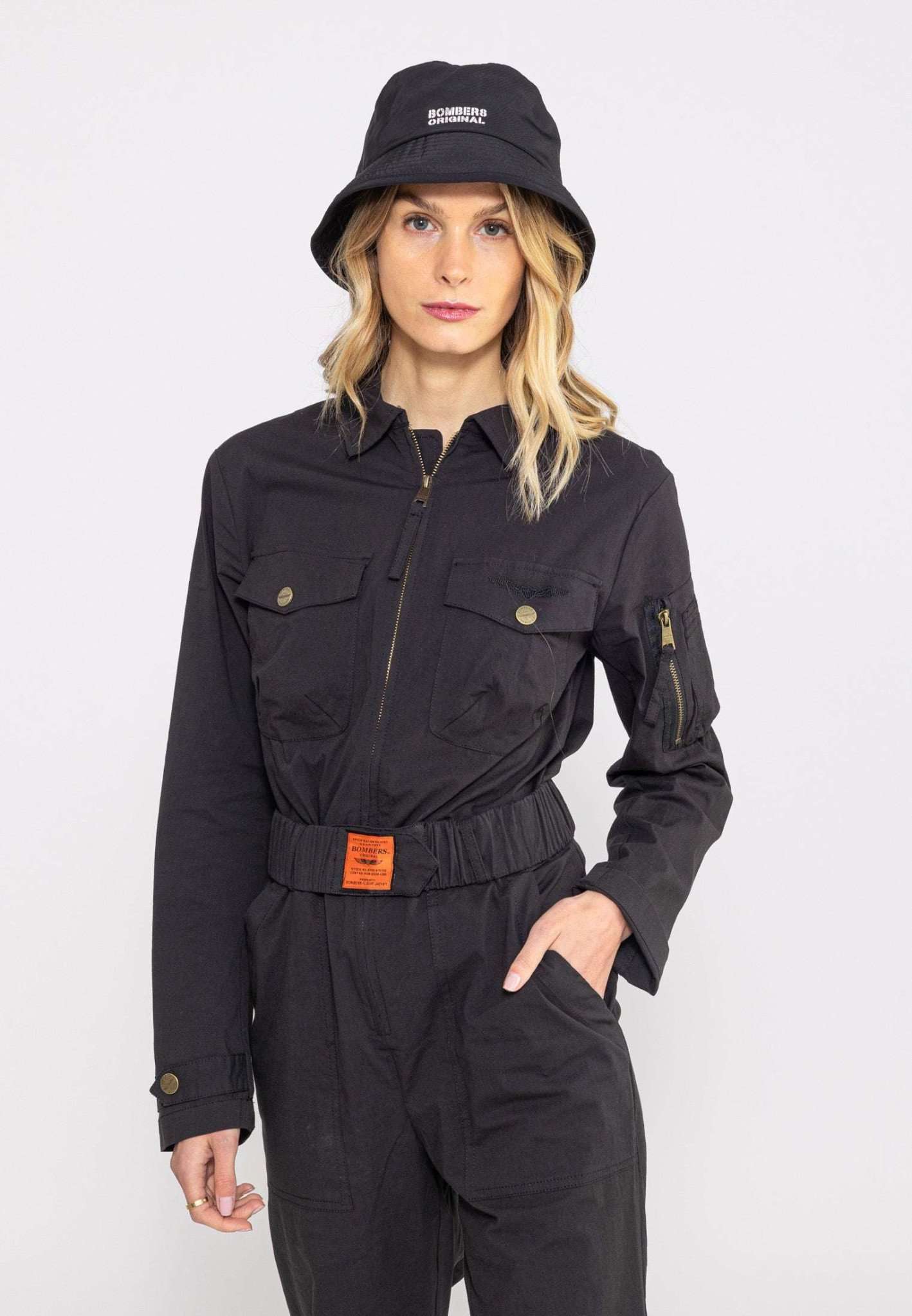 All Over Jumpsuit in Black Jumpsuit Bombers Original