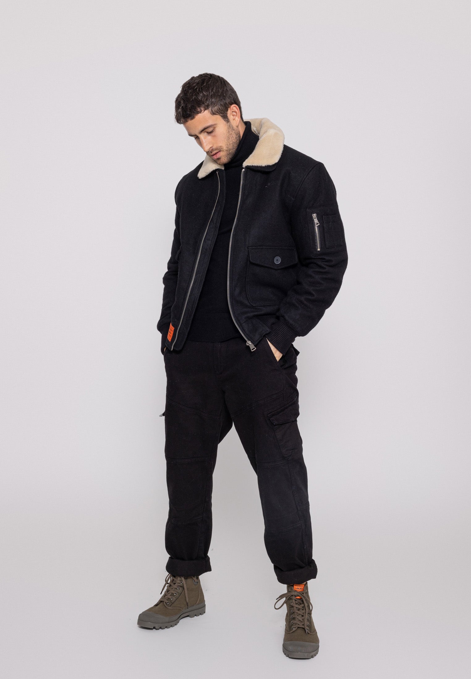 Aviator M Bomber Jacket in Black Jackets Bombers Original