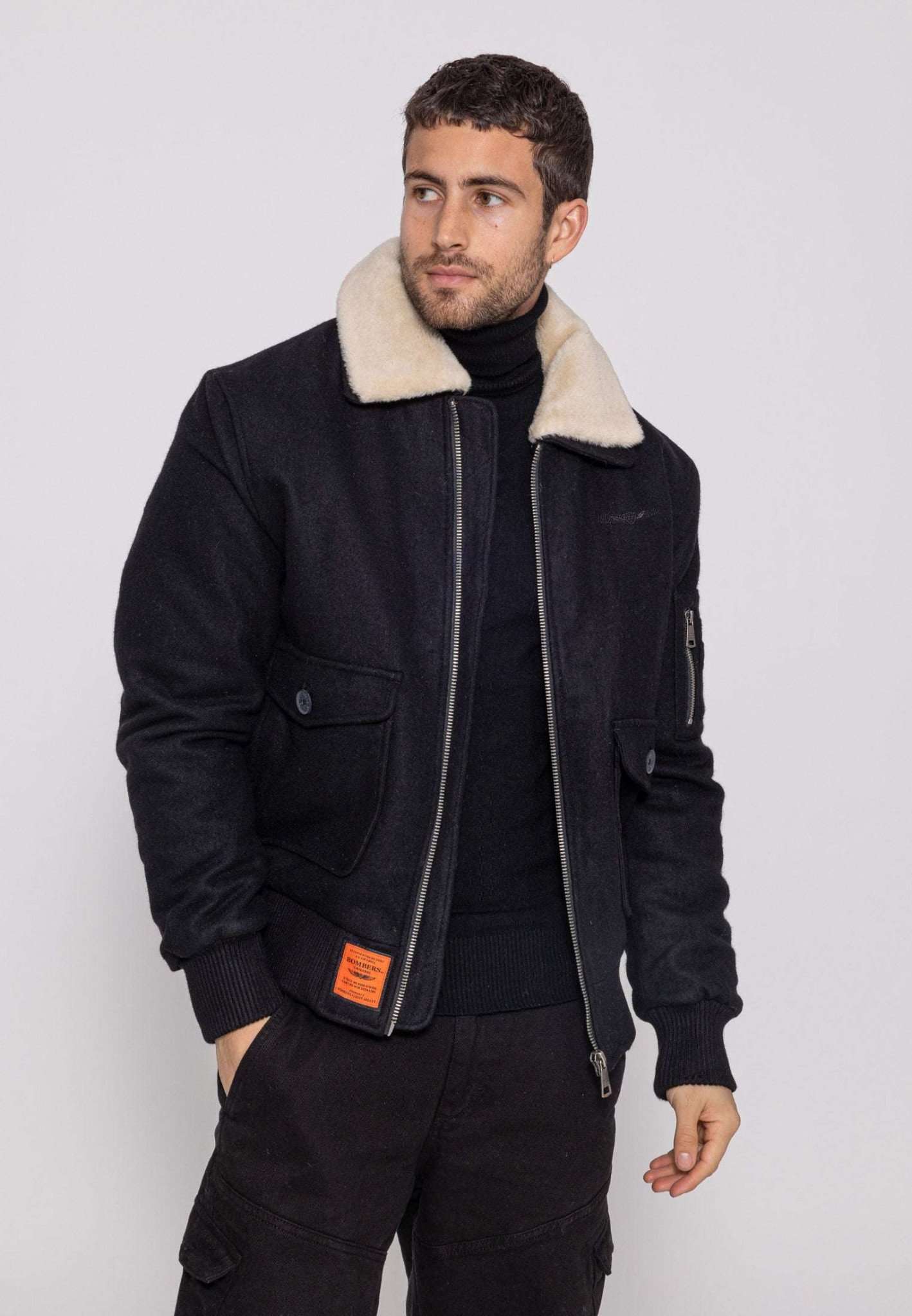 Aviator M Bomber Jacket in Black Jackets Bombers Original