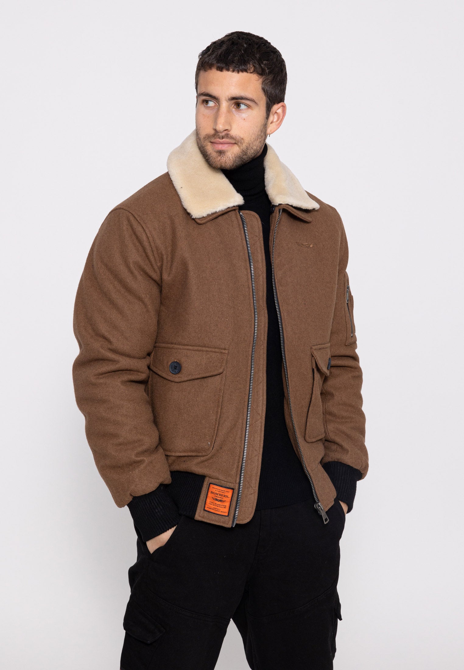 Aviator M Bomber Jacket in Camel