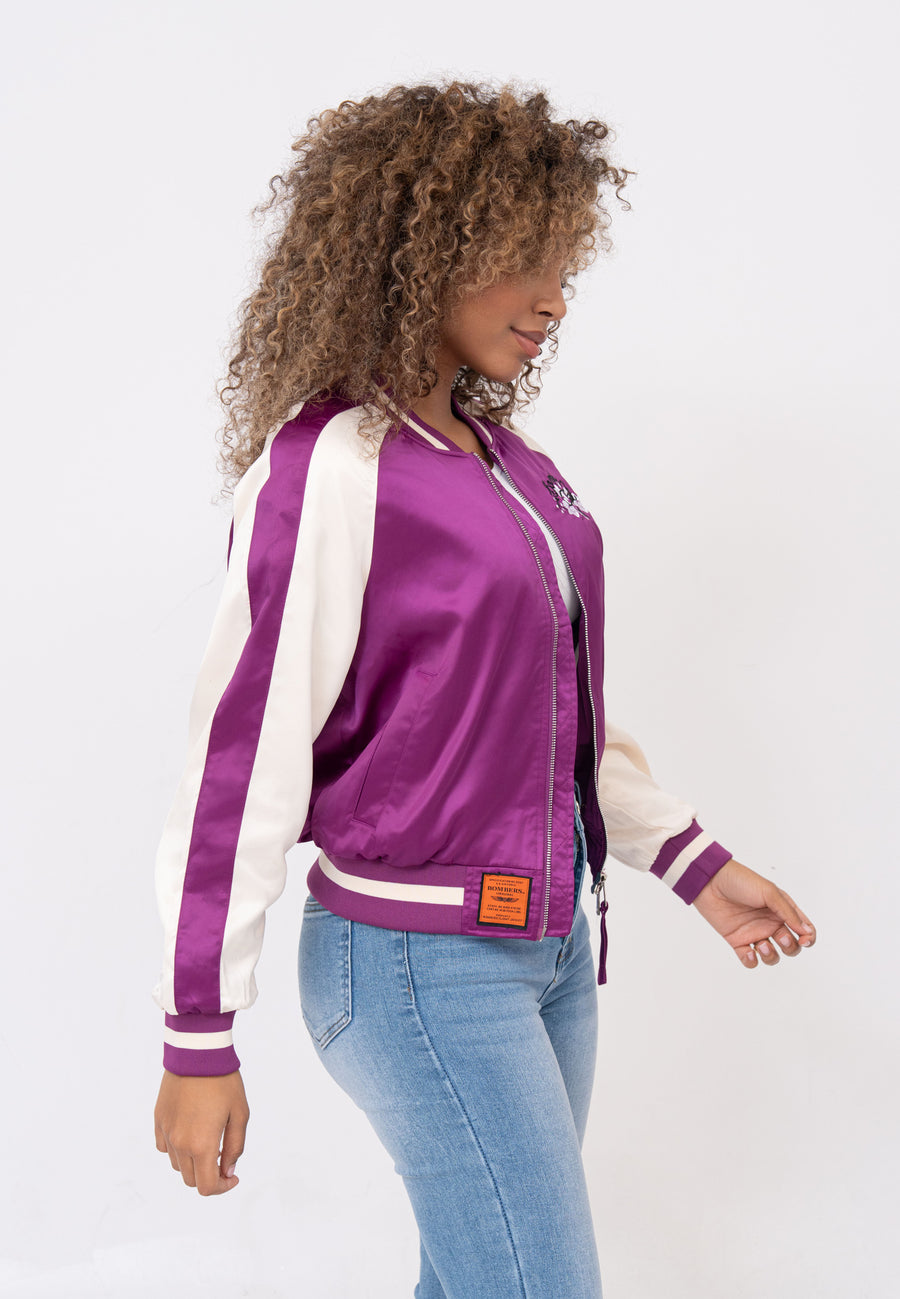Breathe W Bomber Jacket in Purple Jackets Bombers Original