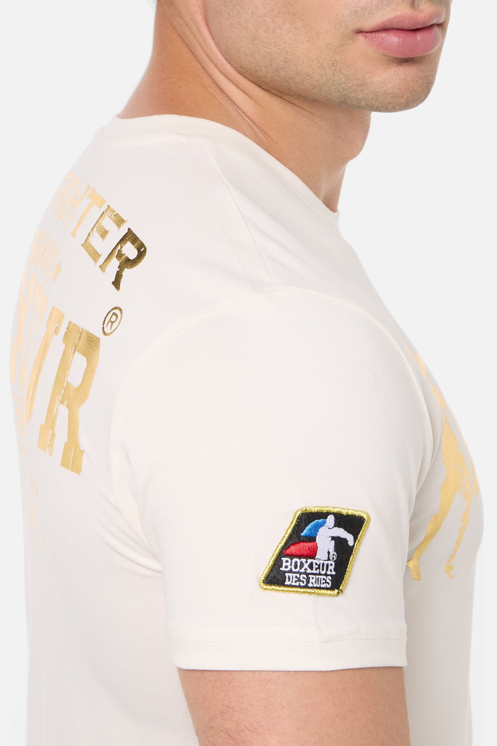 T-shirt Boxeur Street 2 in Butter T-shirts Boxeur des Rues