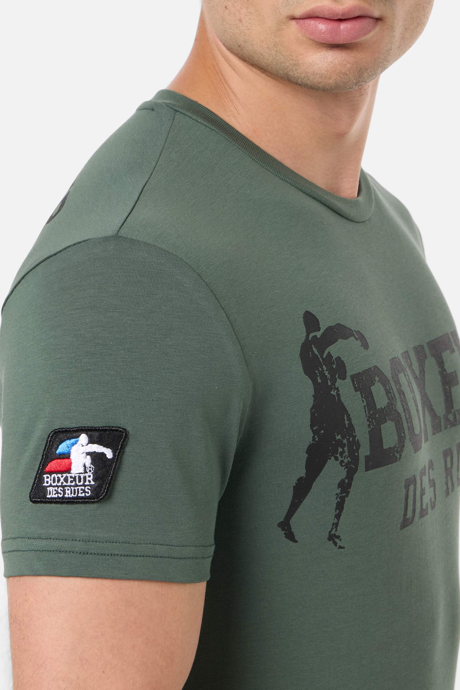 T-shirt Boxeur Street 2 in Sage T-shirts Boxeur des Rues