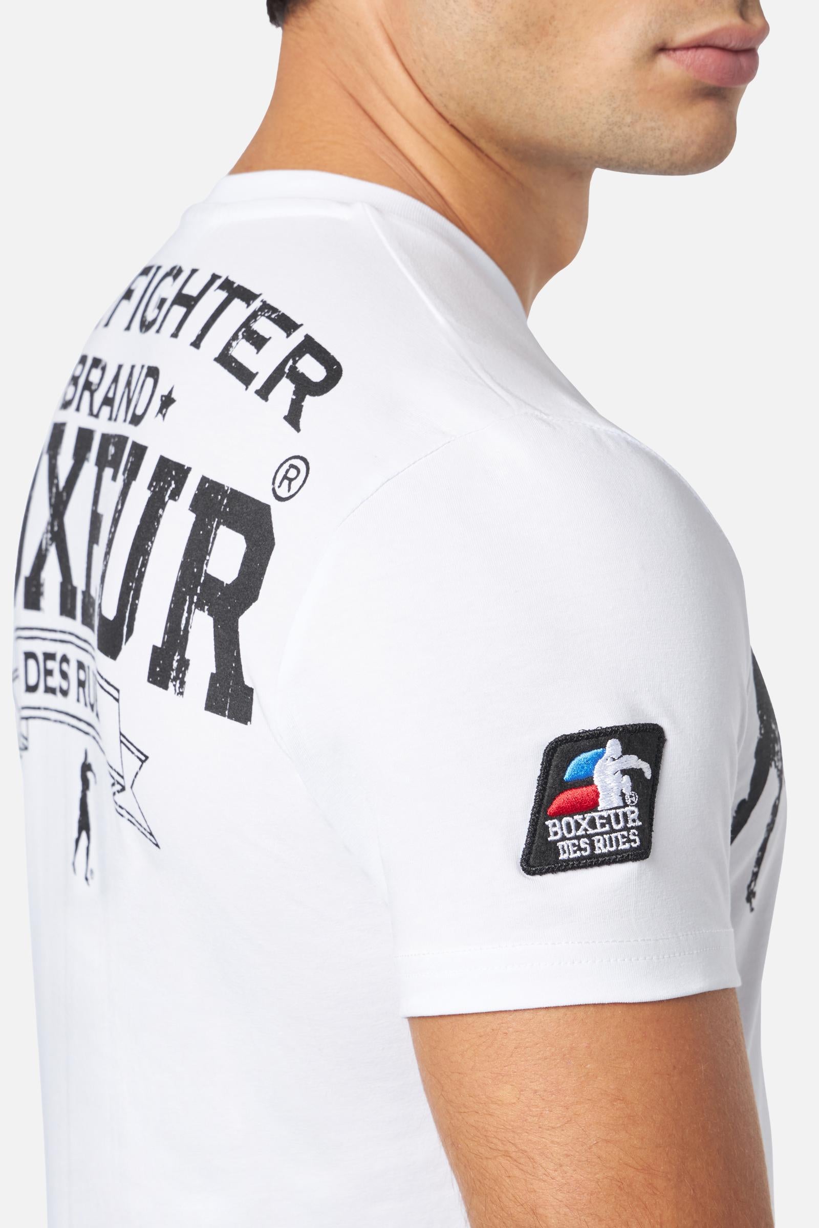 T-shirt Boxeur Street 2 in White-Black T-Shirts Boxeur des Rues