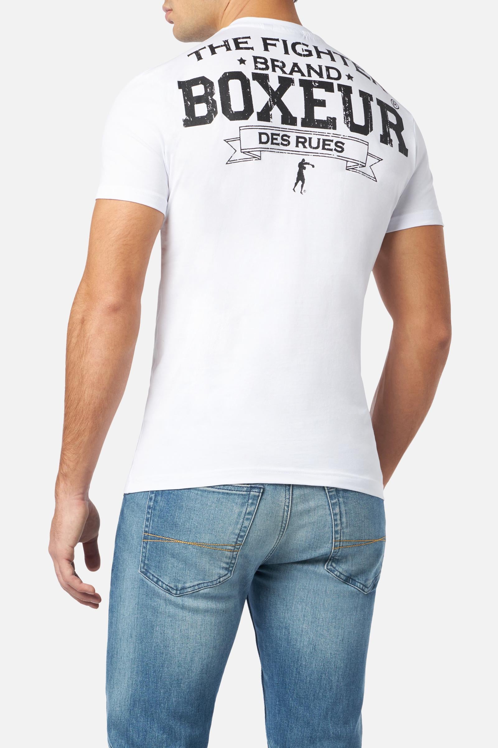 T-shirt Boxeur Street 2 in White-Black T-Shirts Boxeur des Rues