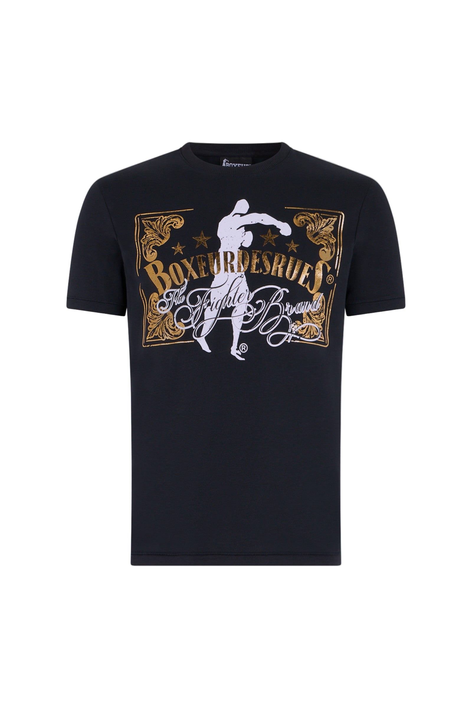 Printed Round Neck T-Shirt in Anthracite T-Shirts Boxeur des Rues