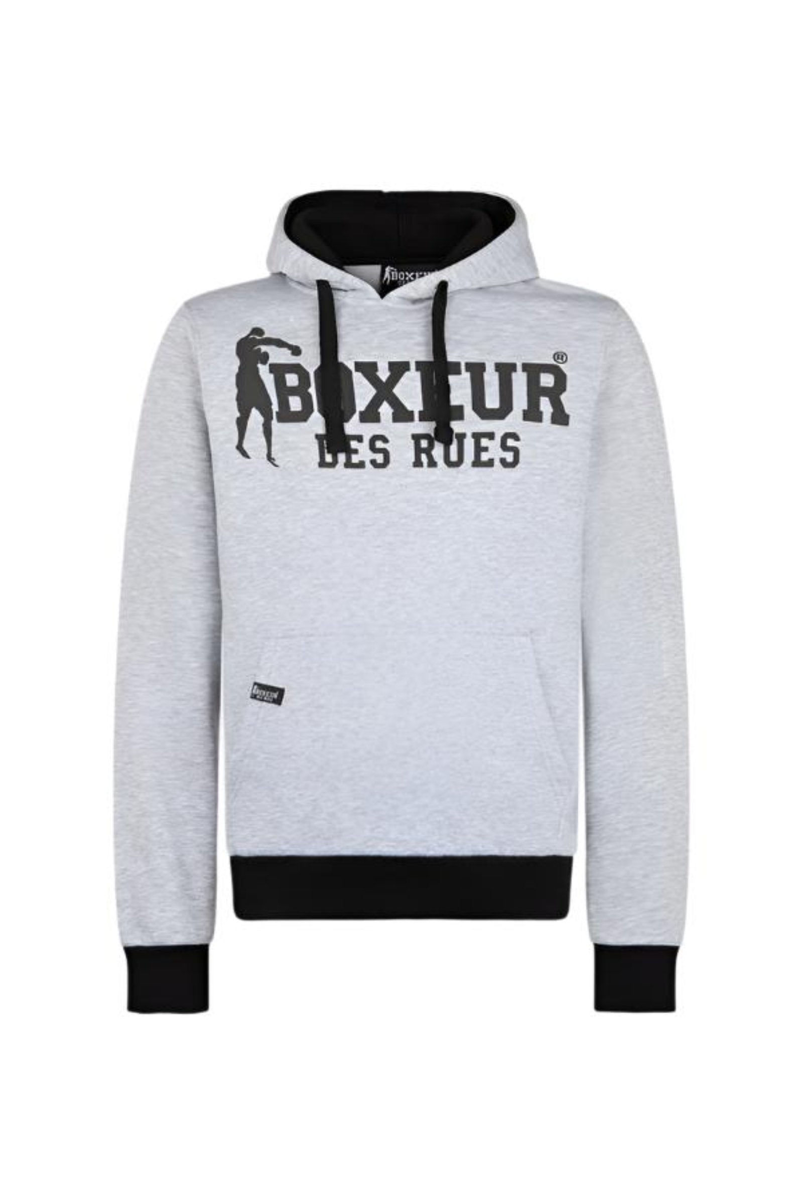 Hoodie Sweatshirt in Grey Mel Hooded sweatshirt Boxeur des Rues