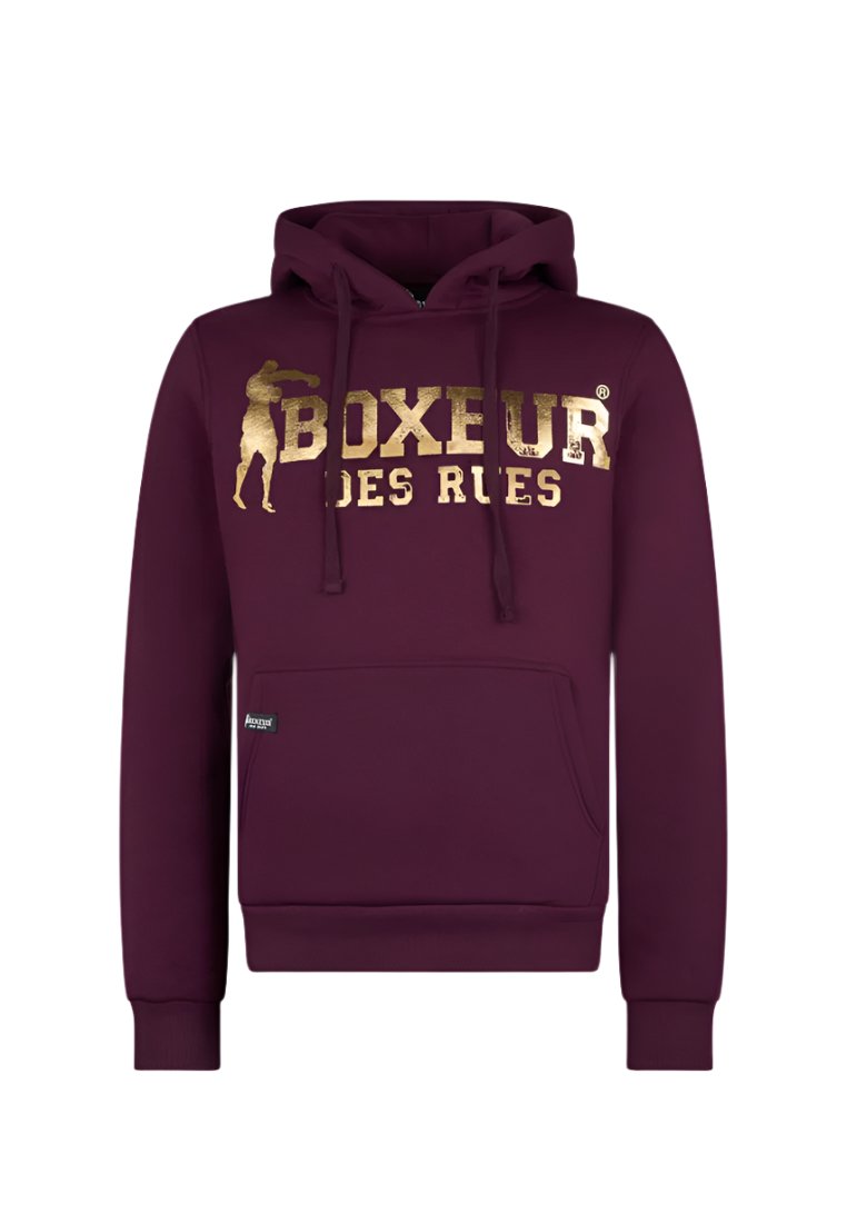 Hoodie Sweatshirt in Wine Hooded sweatshirt Boxeur des Rues