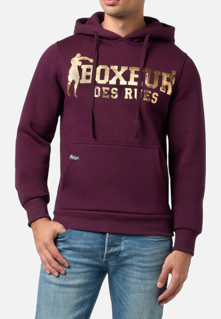 Hoodie Sweatshirt in Wine Hooded sweatshirt Boxeur des Rues