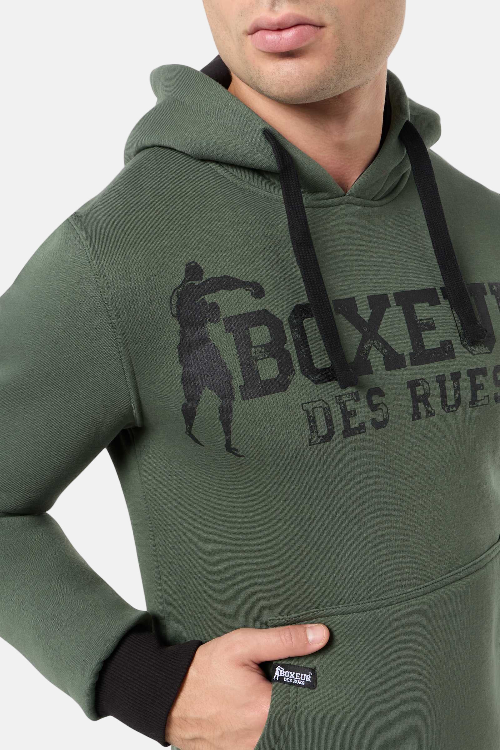 Hooded Sweatshirt in Sage Hooded Sweatshirt Boxeur des Rues