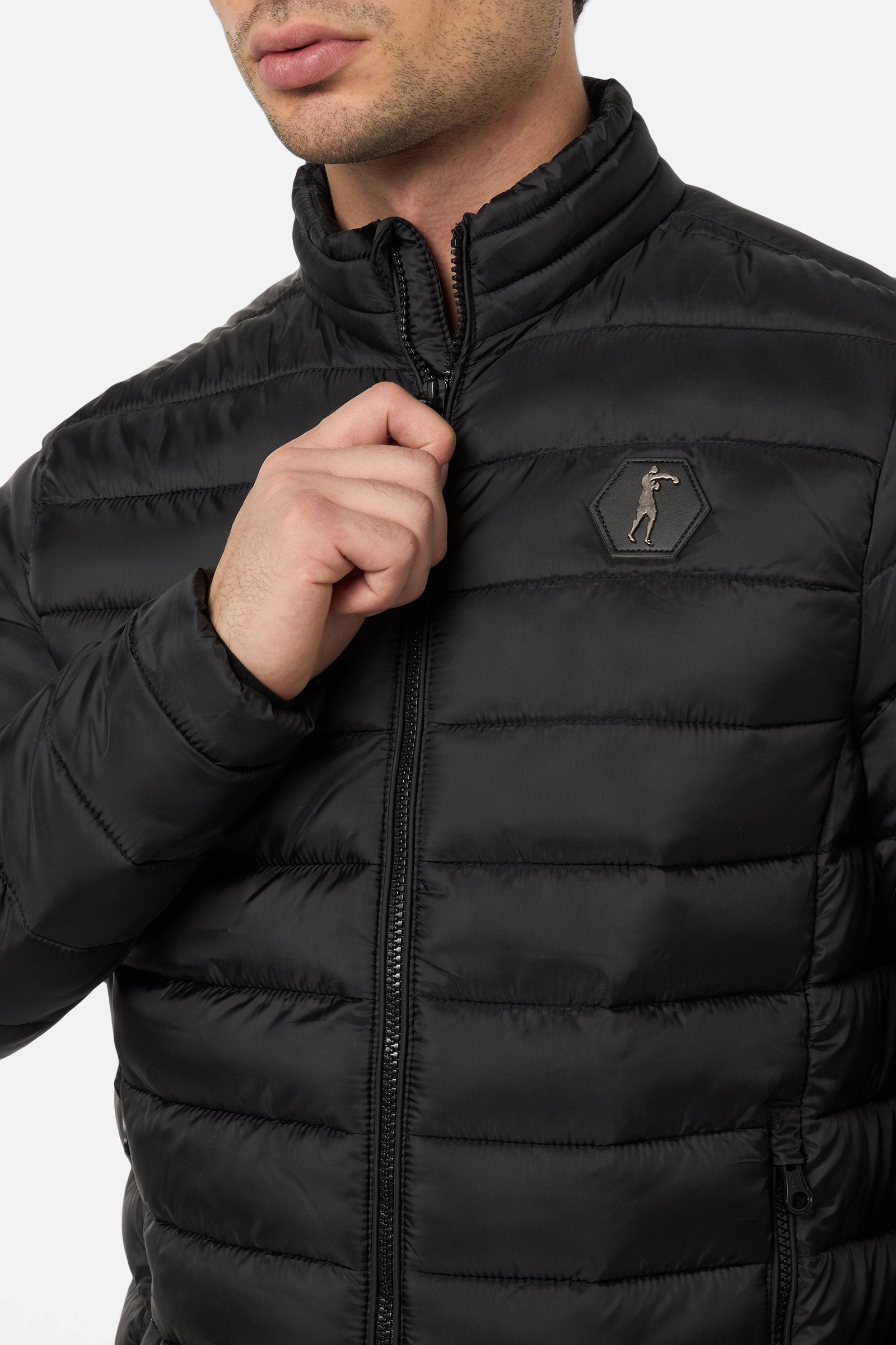 High Neck Padded Jacket in Black Jackets Boxeur des Rues