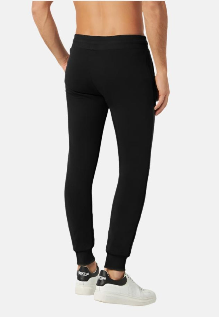 Slim Fit Sweatpant With Logo in Black-White Pants Boxeur des Rues