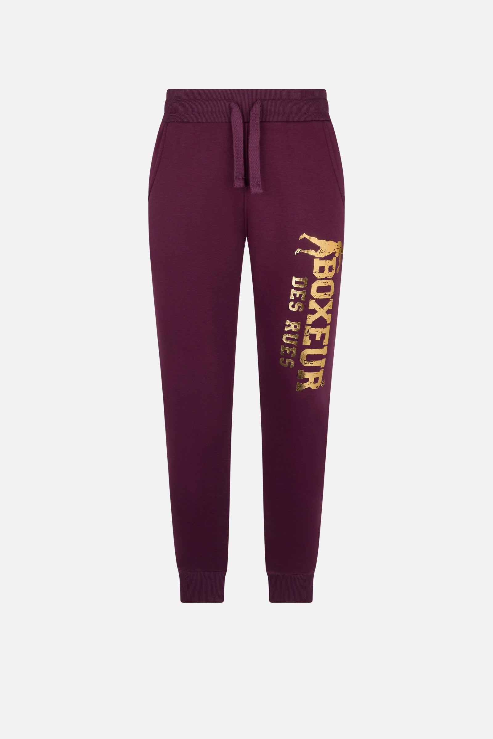 Slim Fit Sweatpant With Logo in Wine Pants Boxeur des Rues