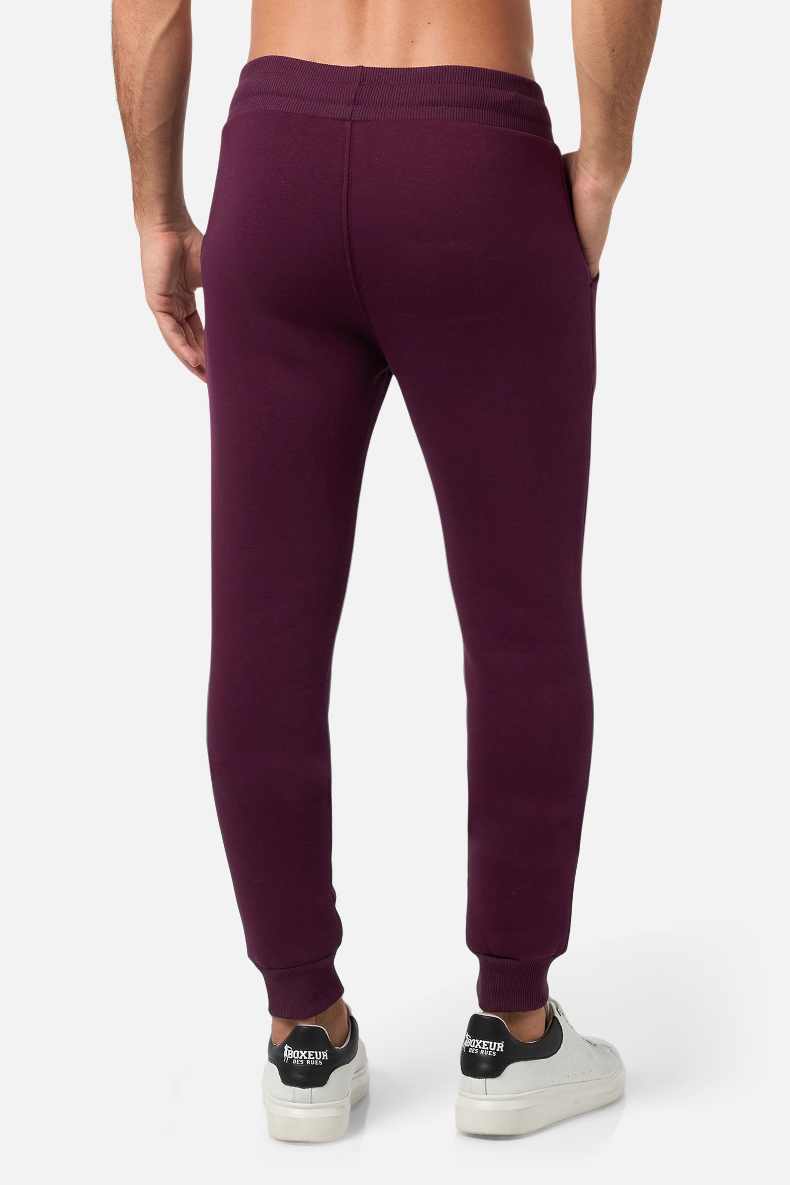 Slim Fit Sweatpant With Logo in Wine Pants Boxeur des Rues