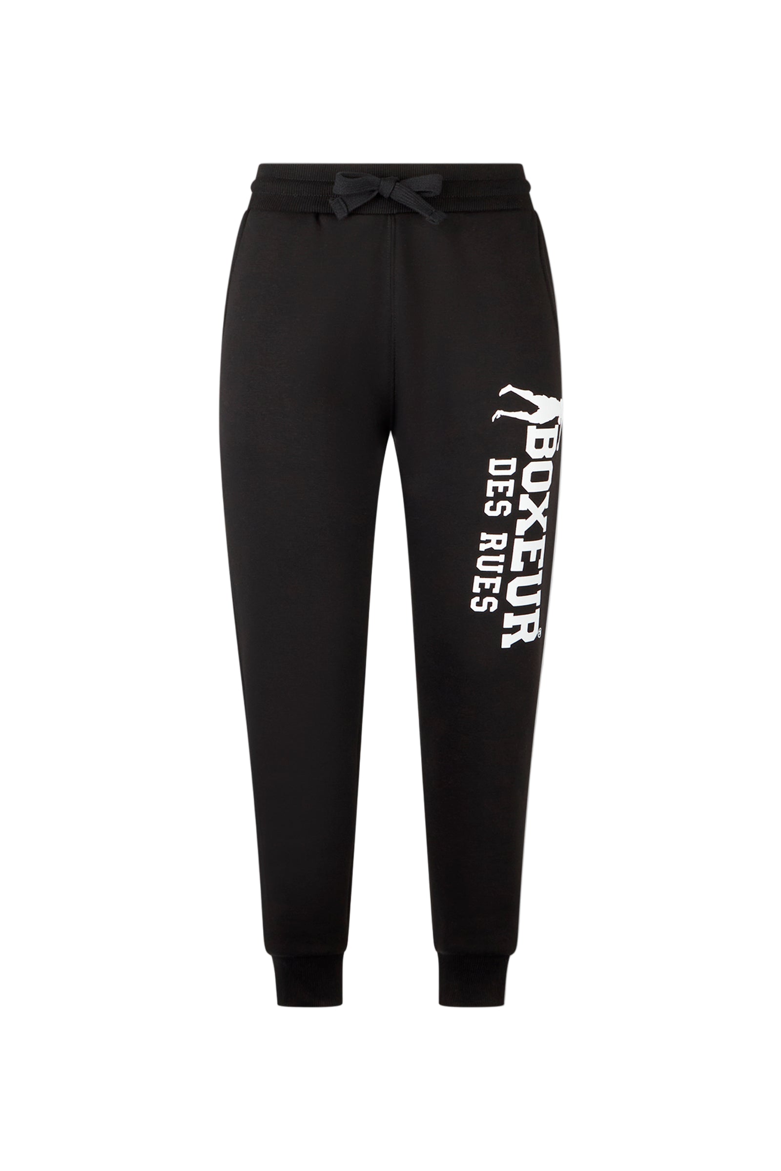 Slim Fit Sweatpant With Logo in Black-White Pants Boxeur des Rues
