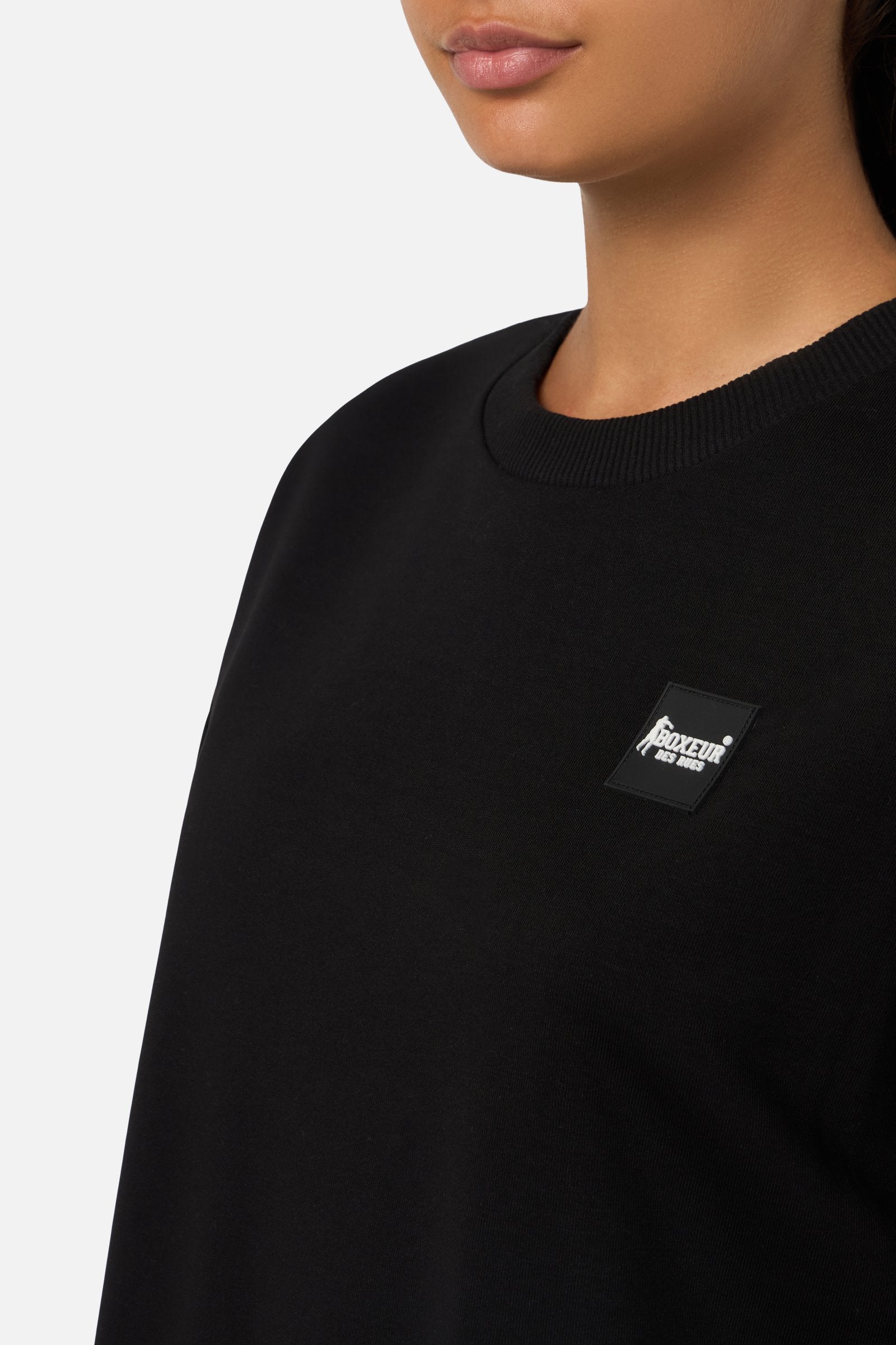 Crew Neck Sweatshirt in Black Sweatshirts Boxeur des Rues