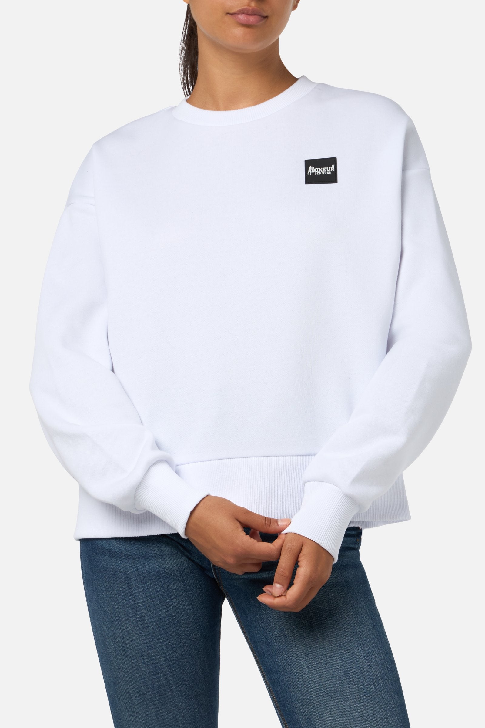 Crew Neck Sweatshirt in White Sweatshirts Boxeur des Rues