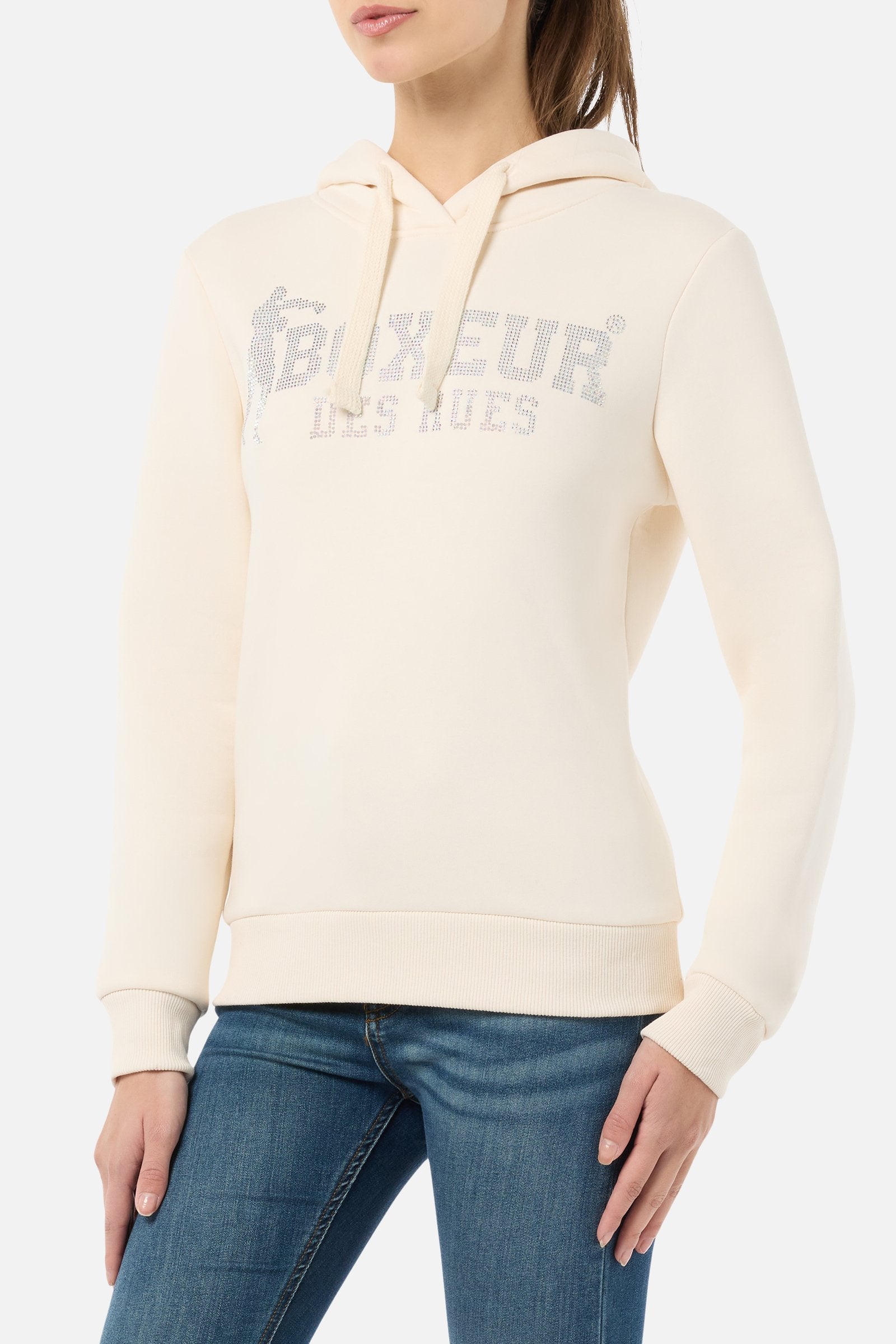Lady Hooded Sweatshirt in Butter