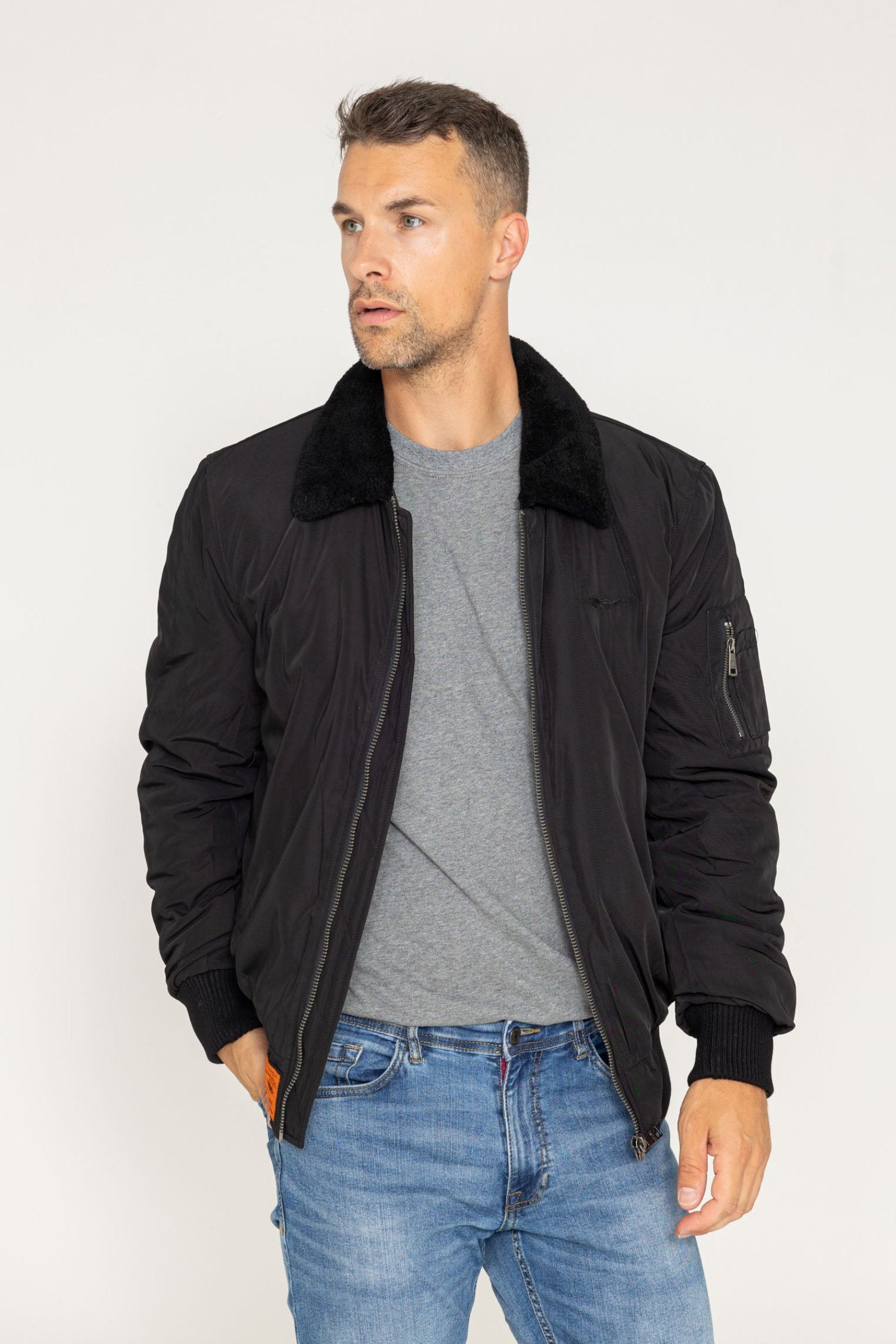 Curtiss M Bomber Jacket in Black Jackets Bombers Original