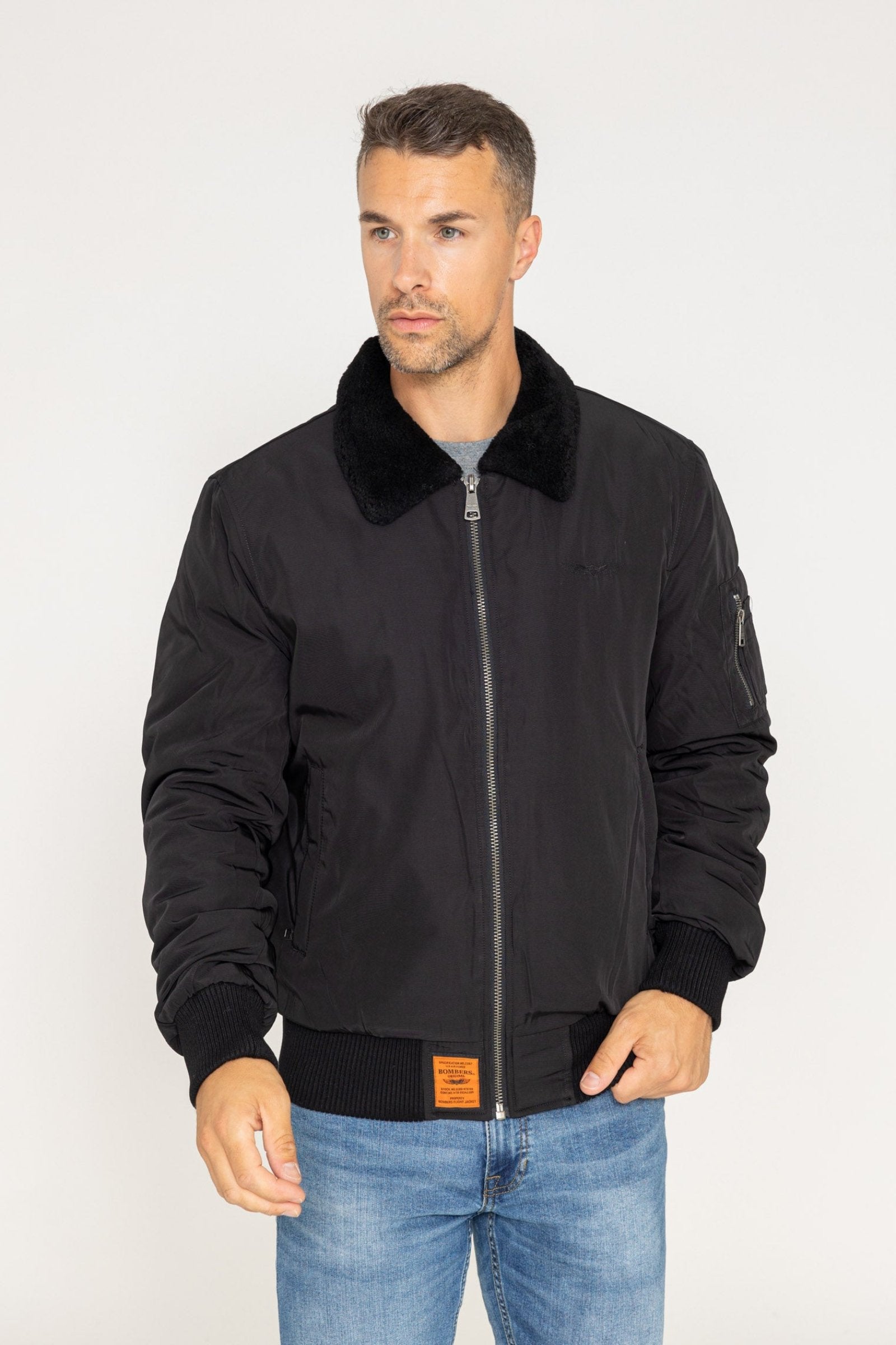 Curtiss M Bomber Jacket in Black Jackets Bombers Original