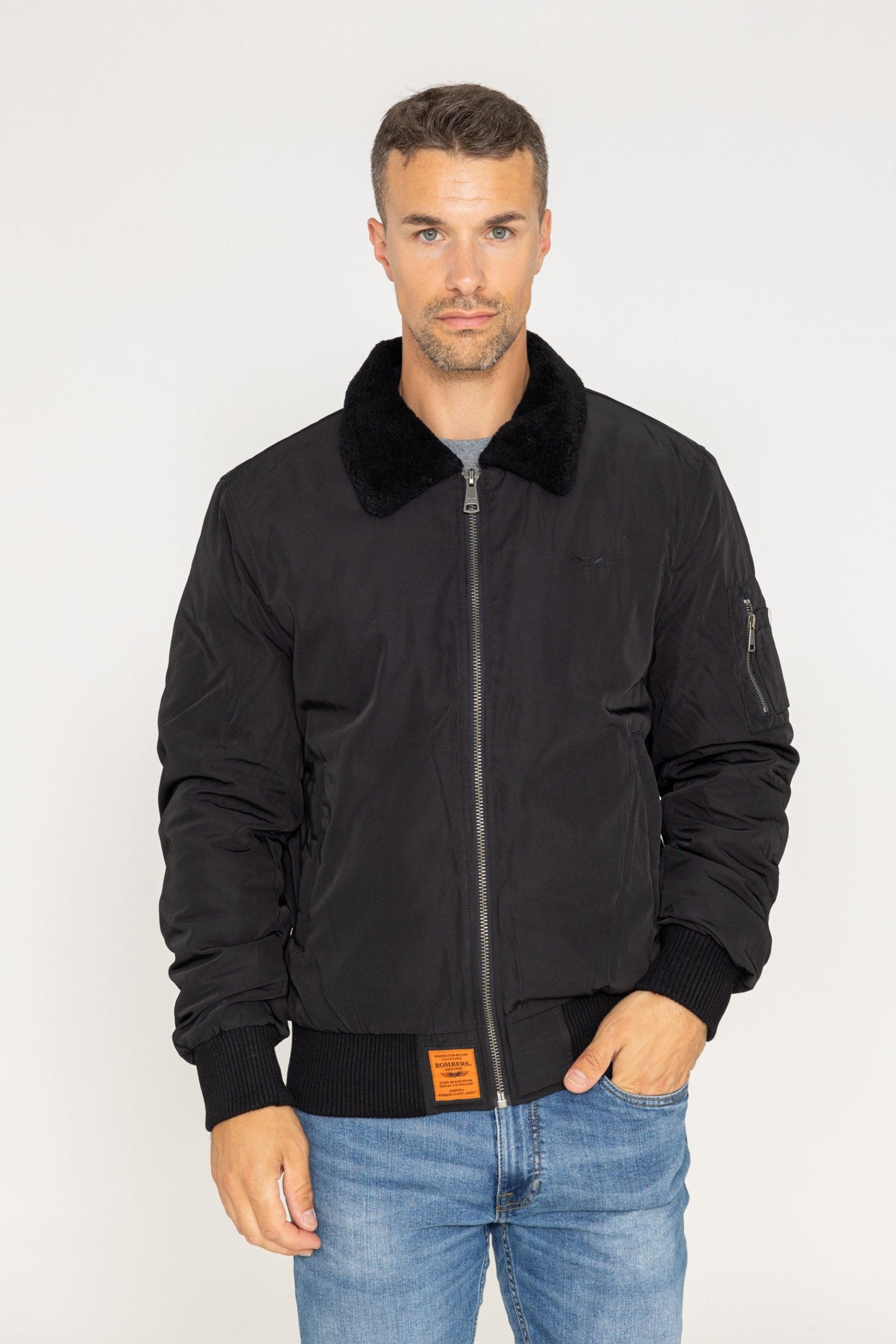 Curtiss M Bomber Jacket in Black Jackets Bombers Original