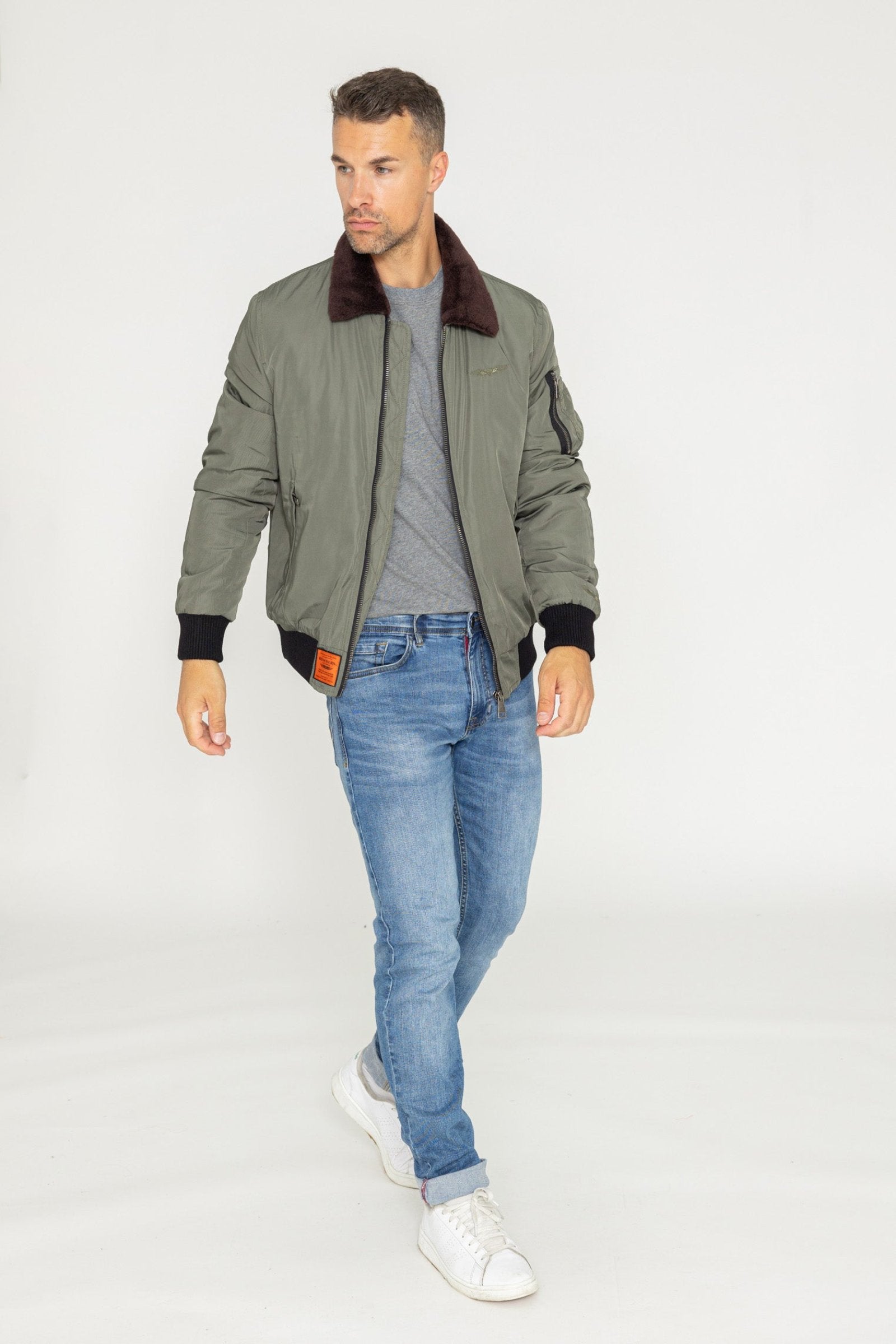 Curtiss M Bomber Jacket in Khaki Jackets Bombers Original