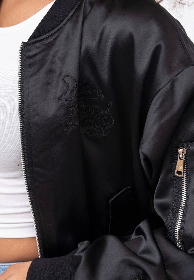 Daily Rose W Bomber Jacket in Black Jackets Bombers Original