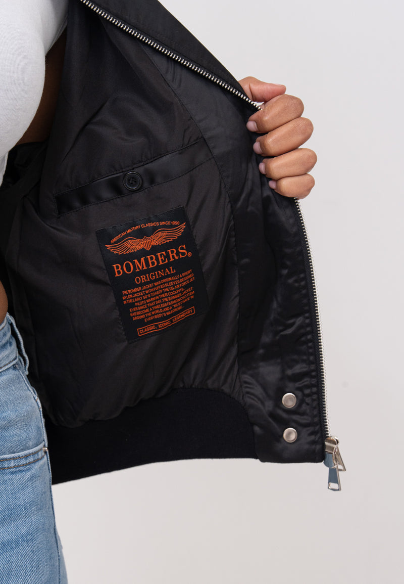 Daily Rose W Bomber Jacket in Black Jackets Bombers Original