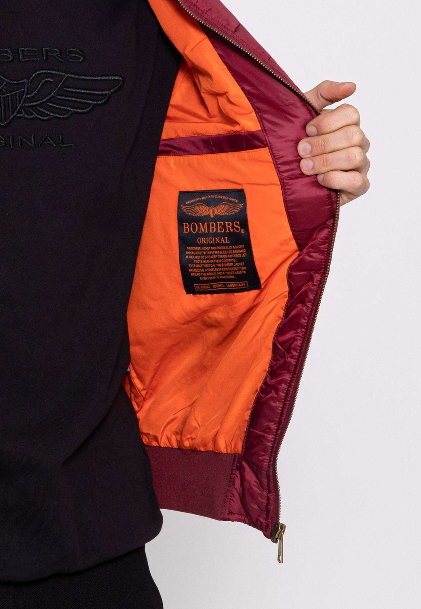 Dallas M down jacket in Burgundy Jackets Bombers Original