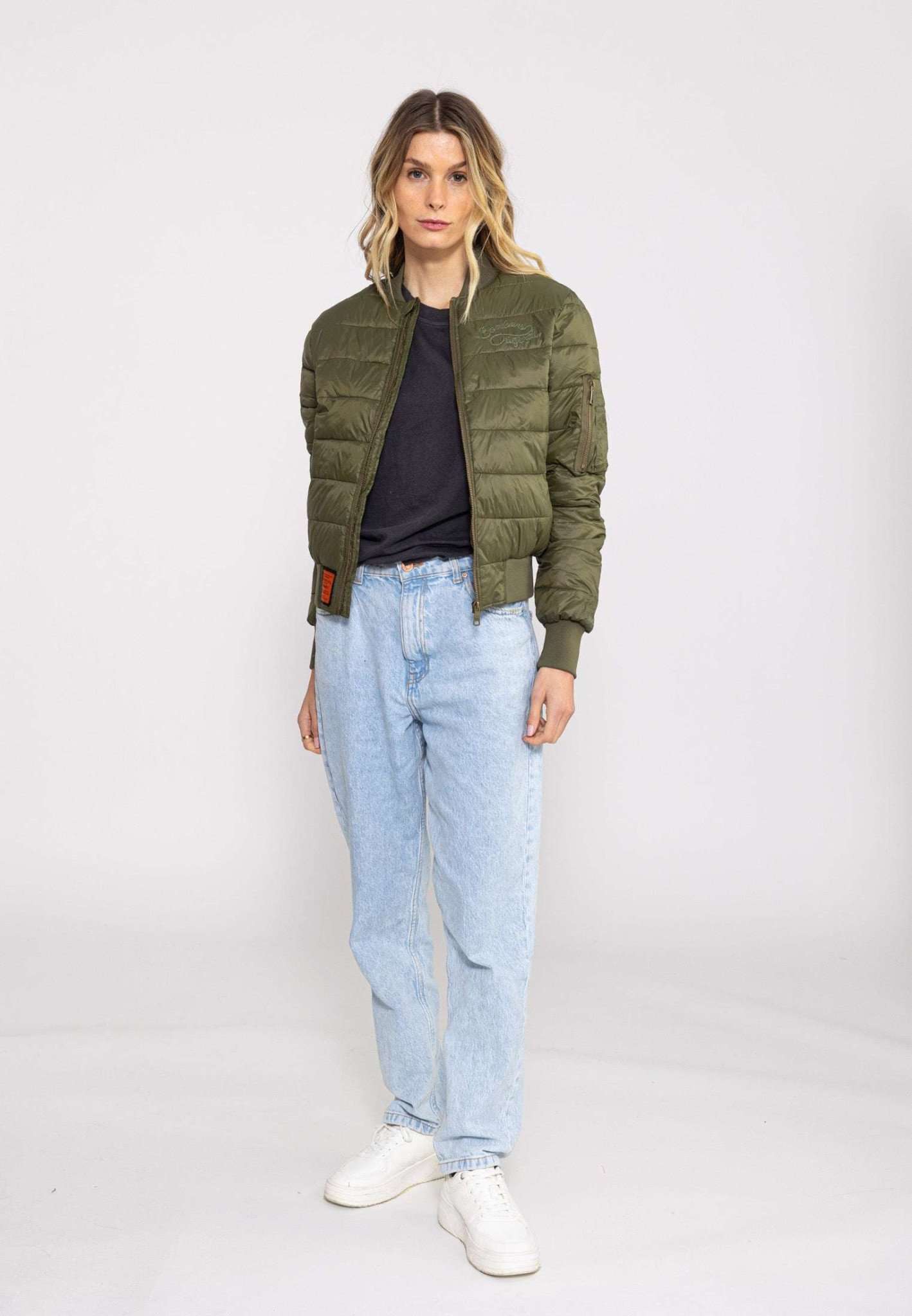 Dallas W down jacket in kaki Jackets Bombers Original