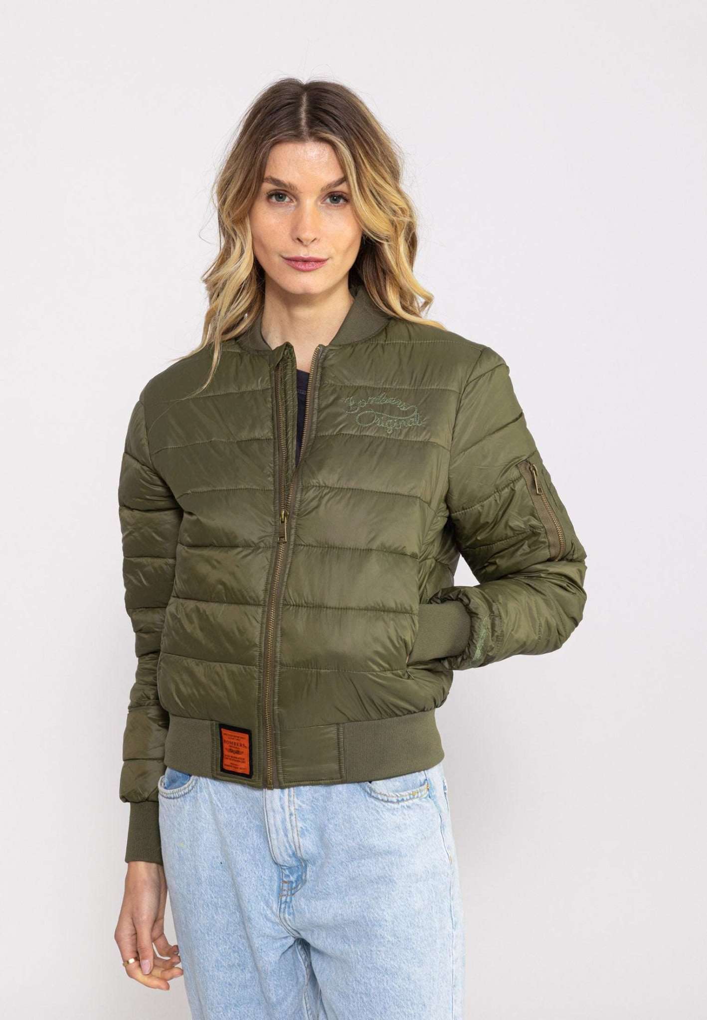 Dallas W down jacket in kaki Jackets Bombers Original