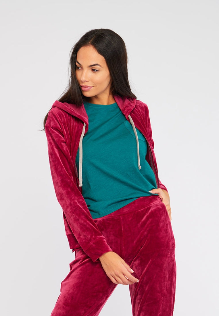 FRESCO-SEALAKE sweat jacket in cassis Sweat jackets Banana Moon
