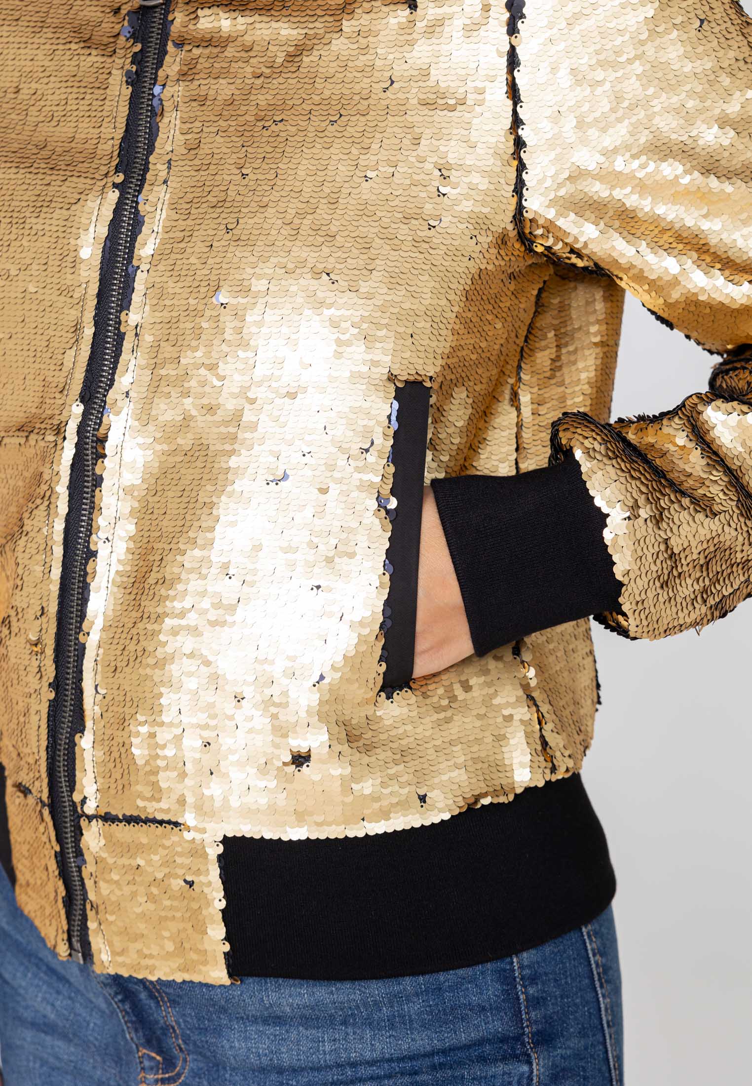Glitter W bomber jacket in gold Jackets Bombers Original