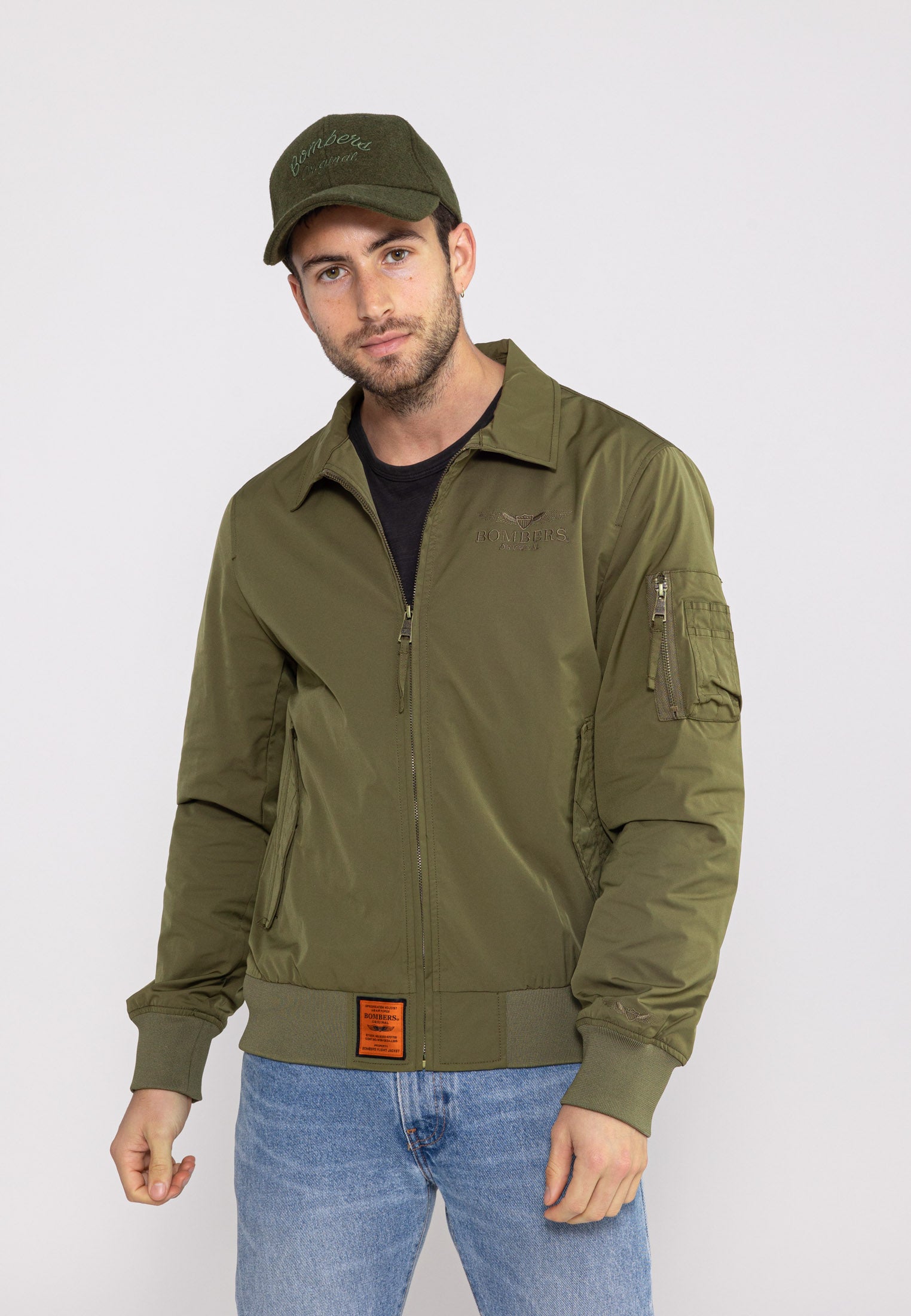 Hawk M bomber jacket in kaki Jackets Bombers Original