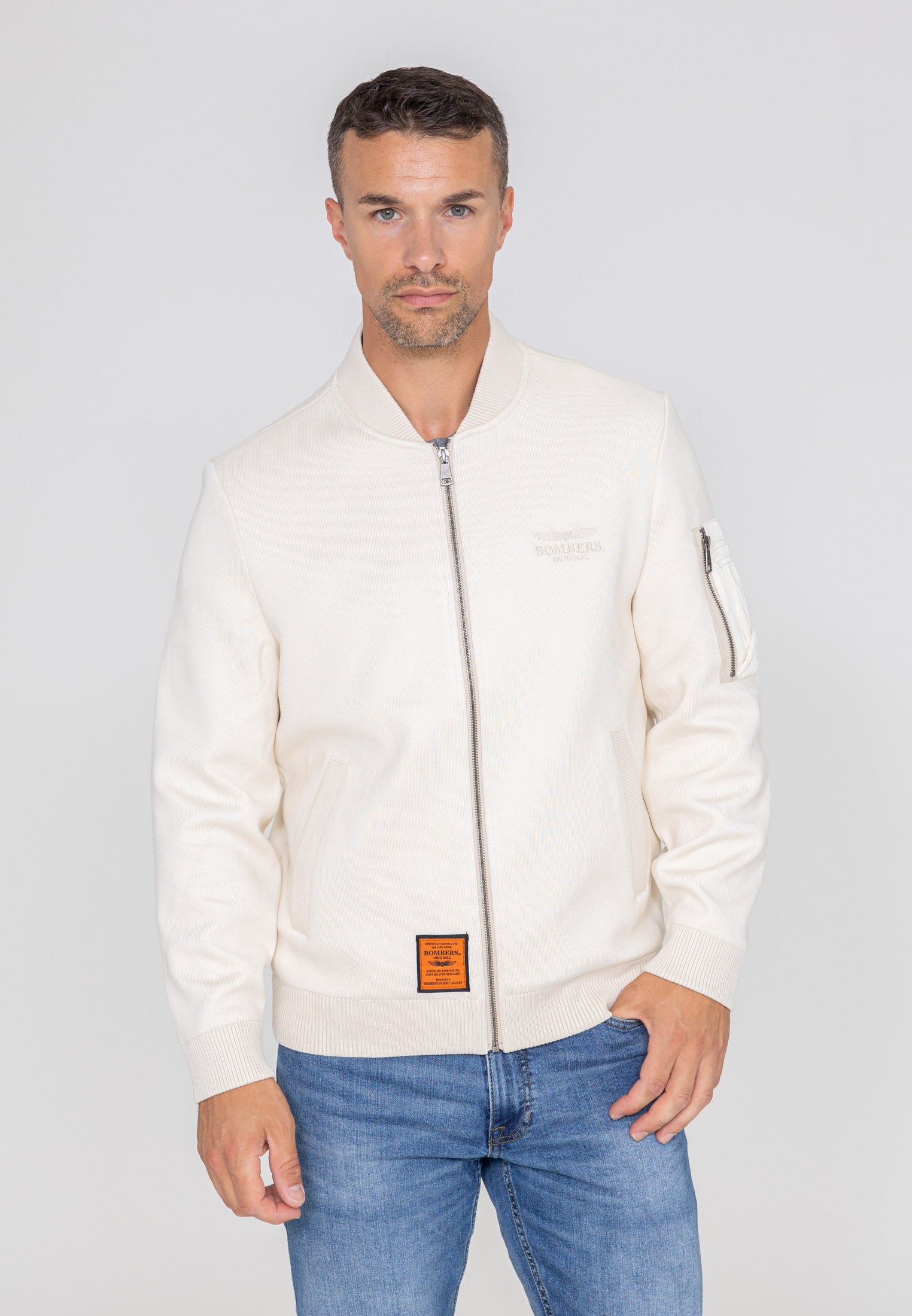 Hays M Bomber jacket in Cream Jackets Bombers Original