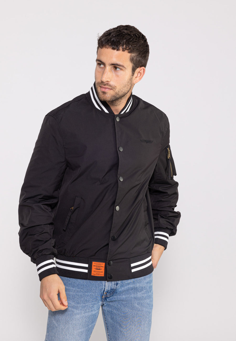 Hiller M Bomber Jacket in Black Jackets Bombers Original