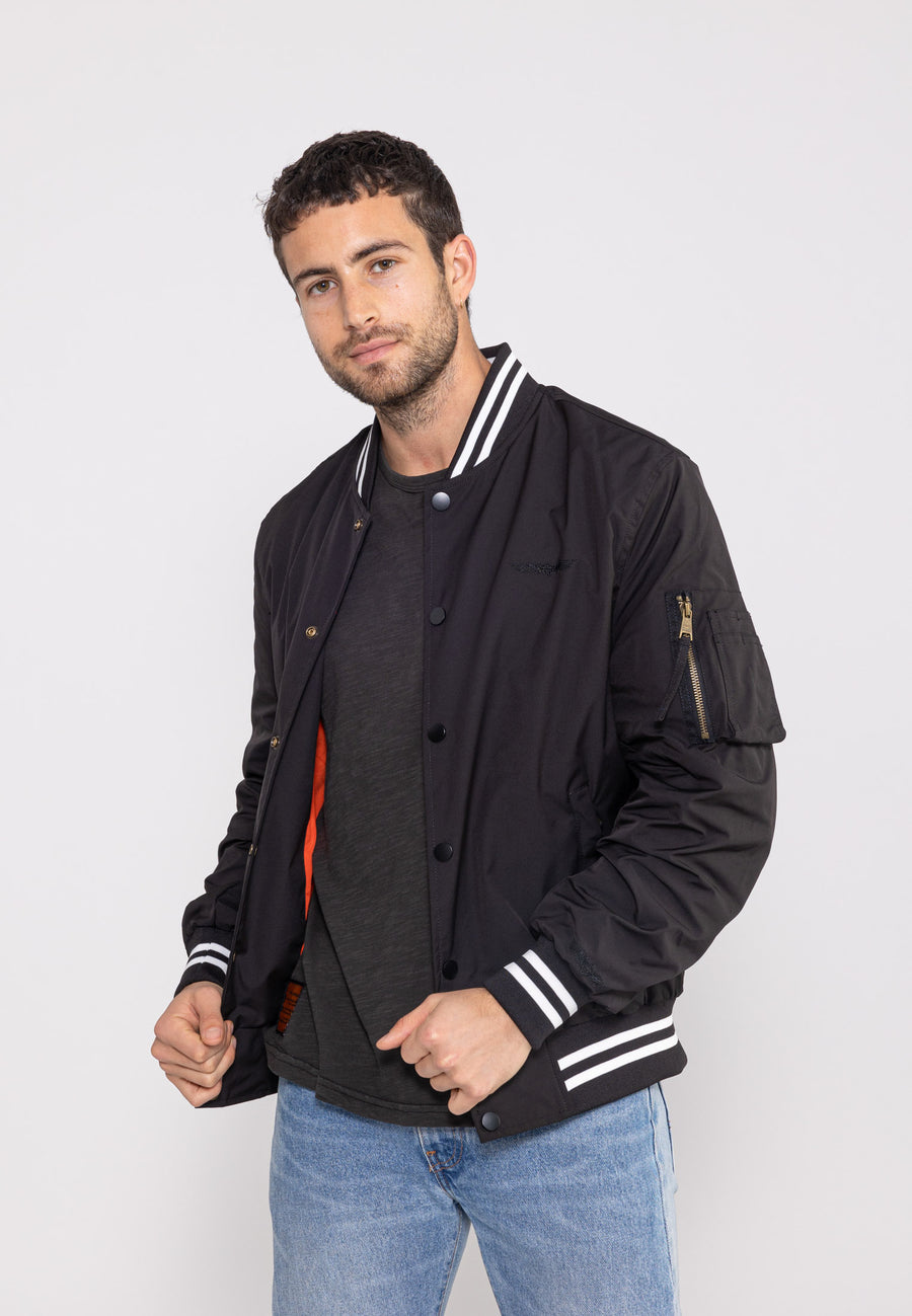 Hiller M Bomber Jacket in Black Jackets Bombers Original