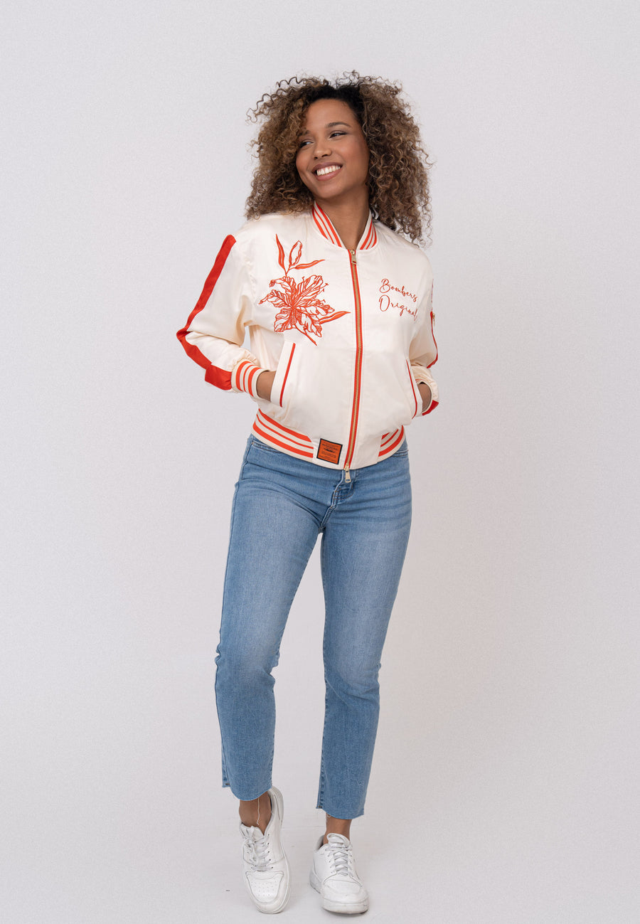 Honey W Bomber Jacket in White Jackets Bombers Original