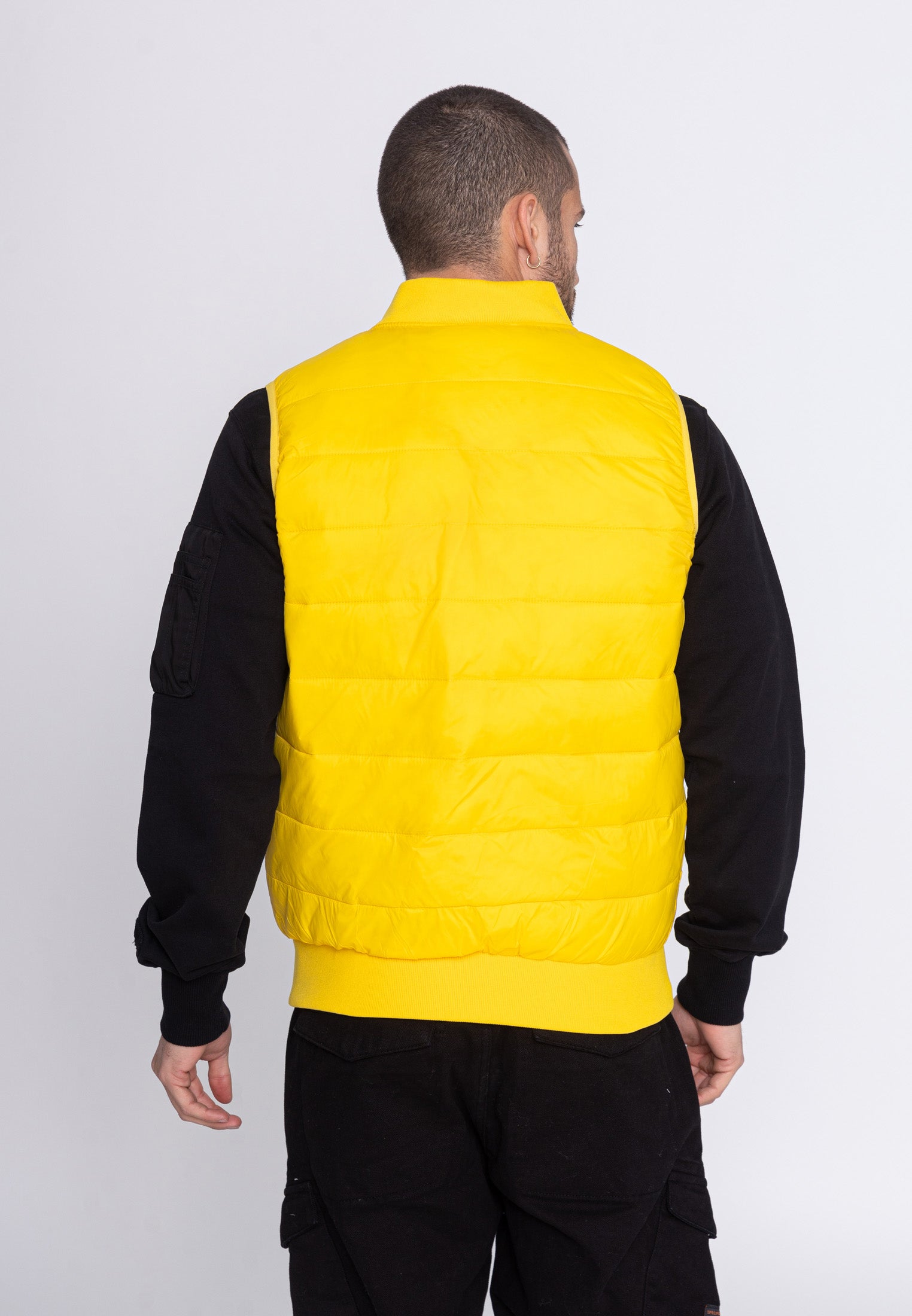 Houston M quilted vest in D.Yellow Jackets Bombers Original