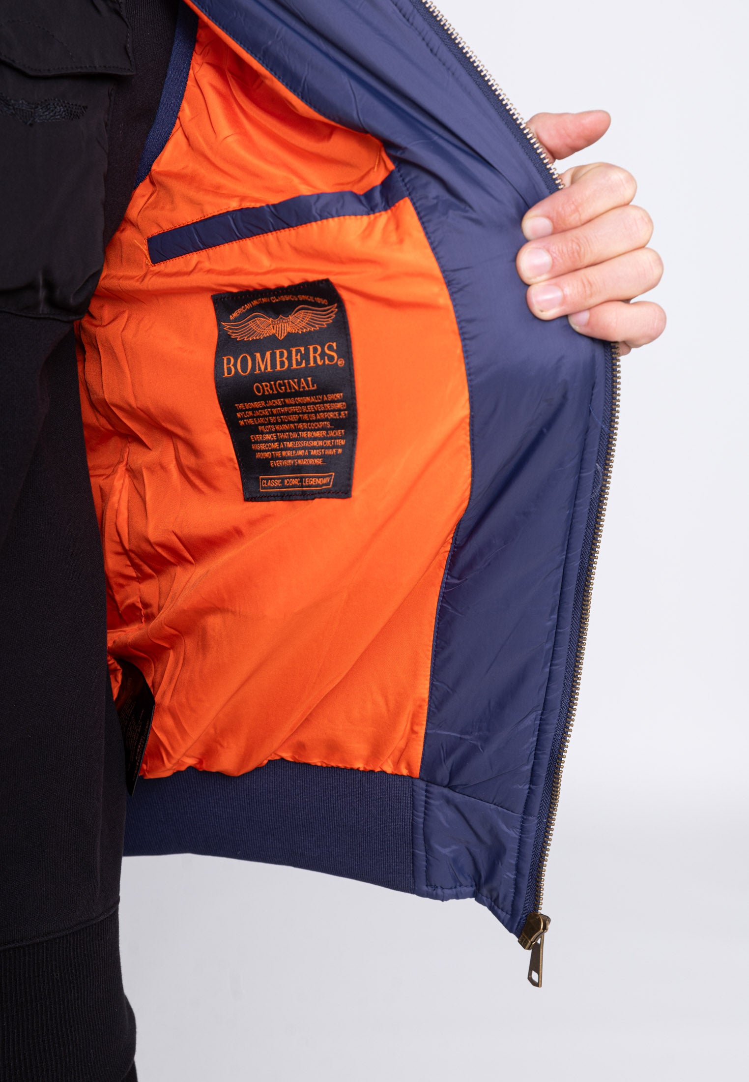 Houston M quilted vest in navy Jackets Bombers Original