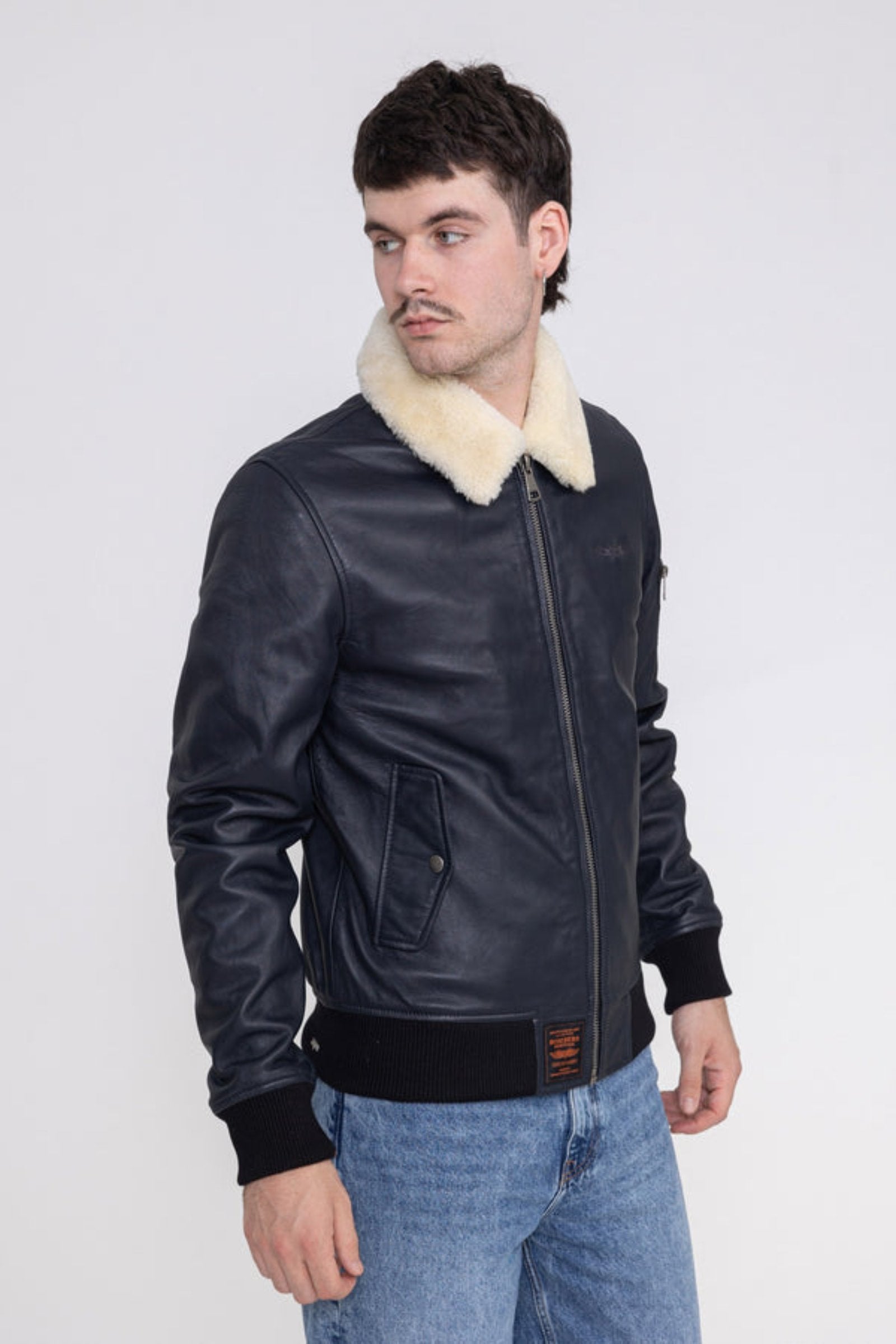 Iceman M leather jacket in Black Jackets Bombers Original
