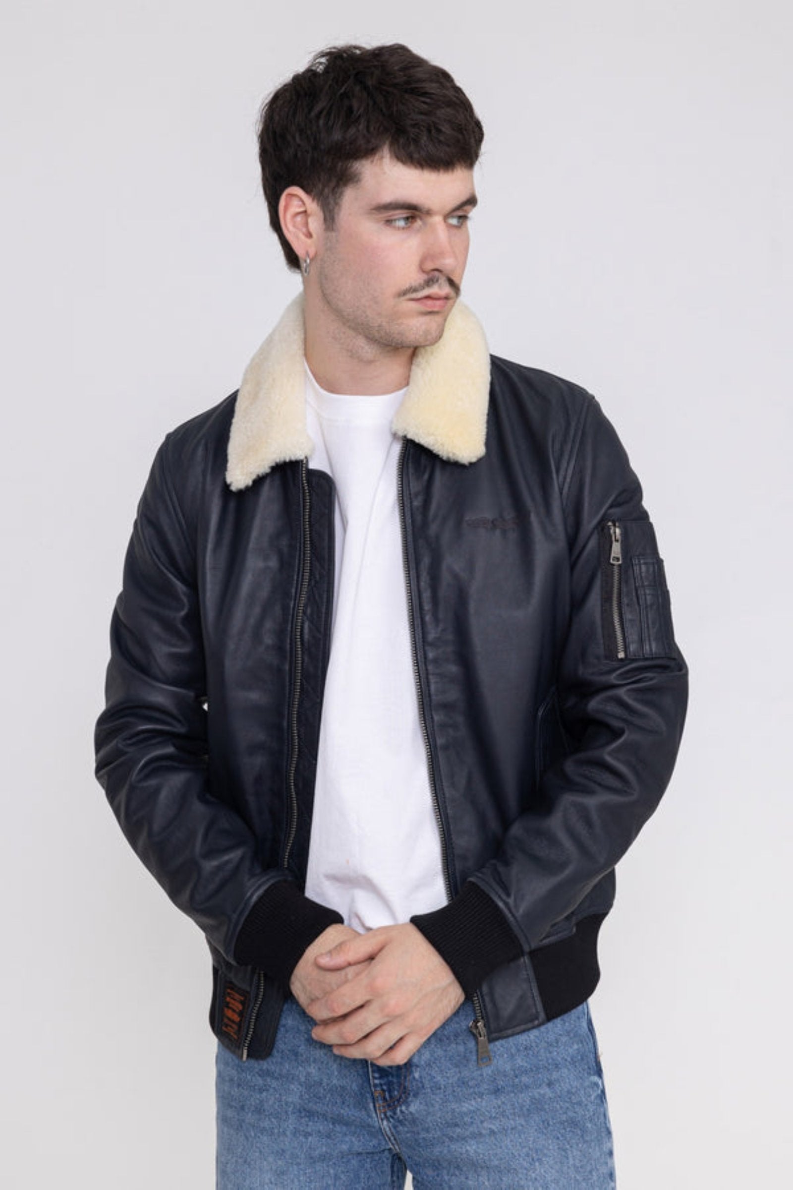 Iceman M leather jacket in Black Jackets Bombers Original