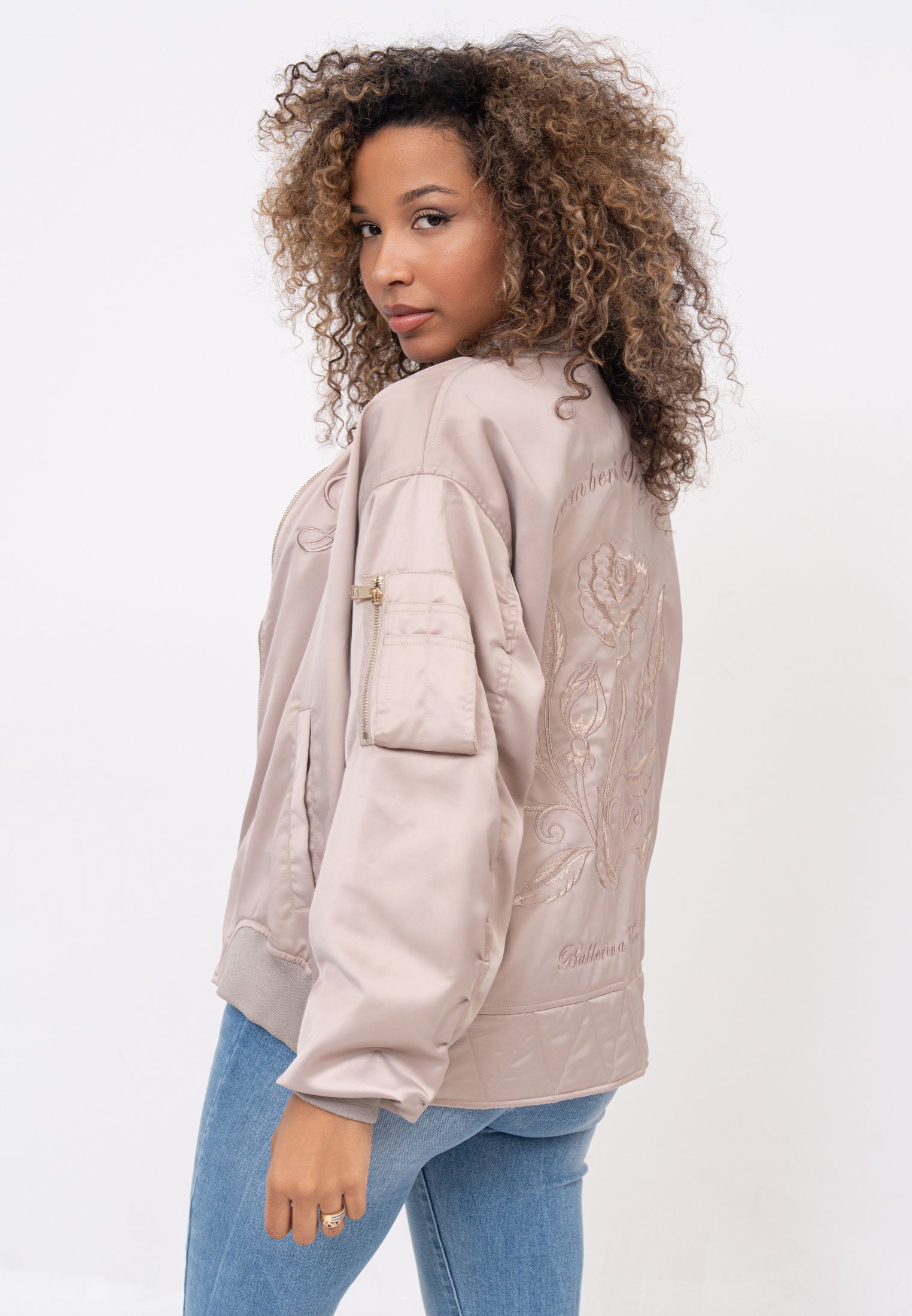 Kansas W bomber jacket in taupe Jackets Bombers Original